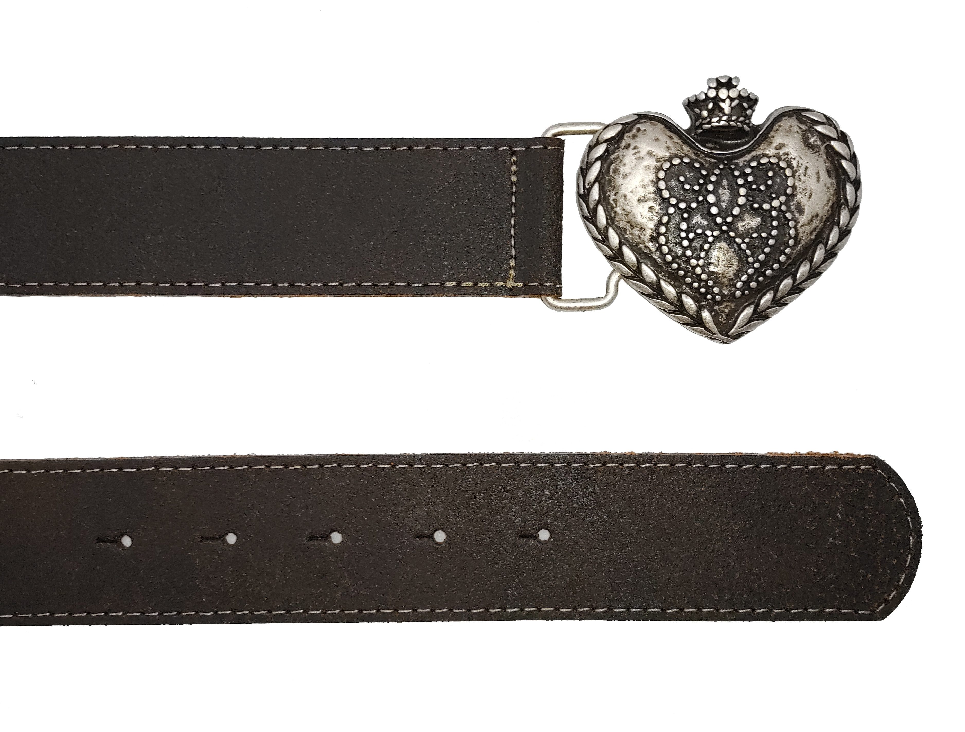 Der Trachtler Ledergürtel Trachtengürtel "Herzerl" MADE IN GERMANY - Echt L günstig online kaufen