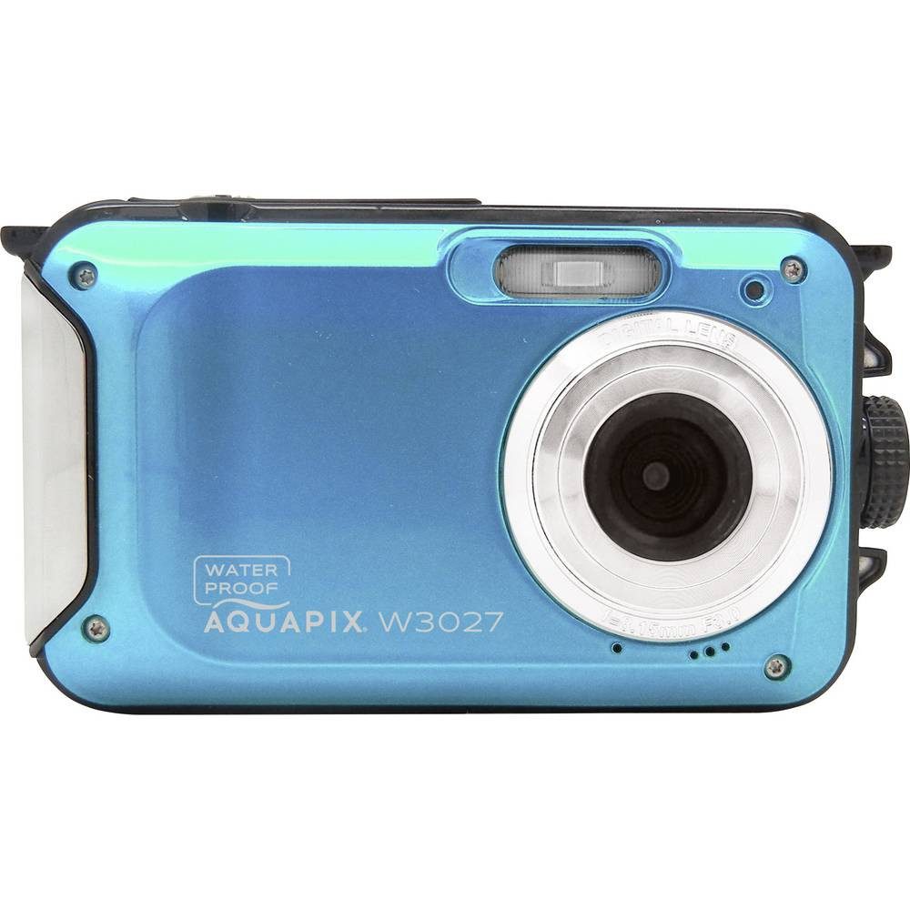 Easypix W3027-I Wave Iceblue Digitalkamera 30 Megapixel Blau-Eisblau inkl. Kompaktkamera (Bildstabilisierung, Full HD Video, Wasserdicht bis 3 m)