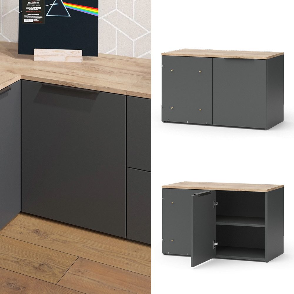 Vicco Highboard Wido, Anthrazit/Sonoma, 80 x günstig online kaufen
