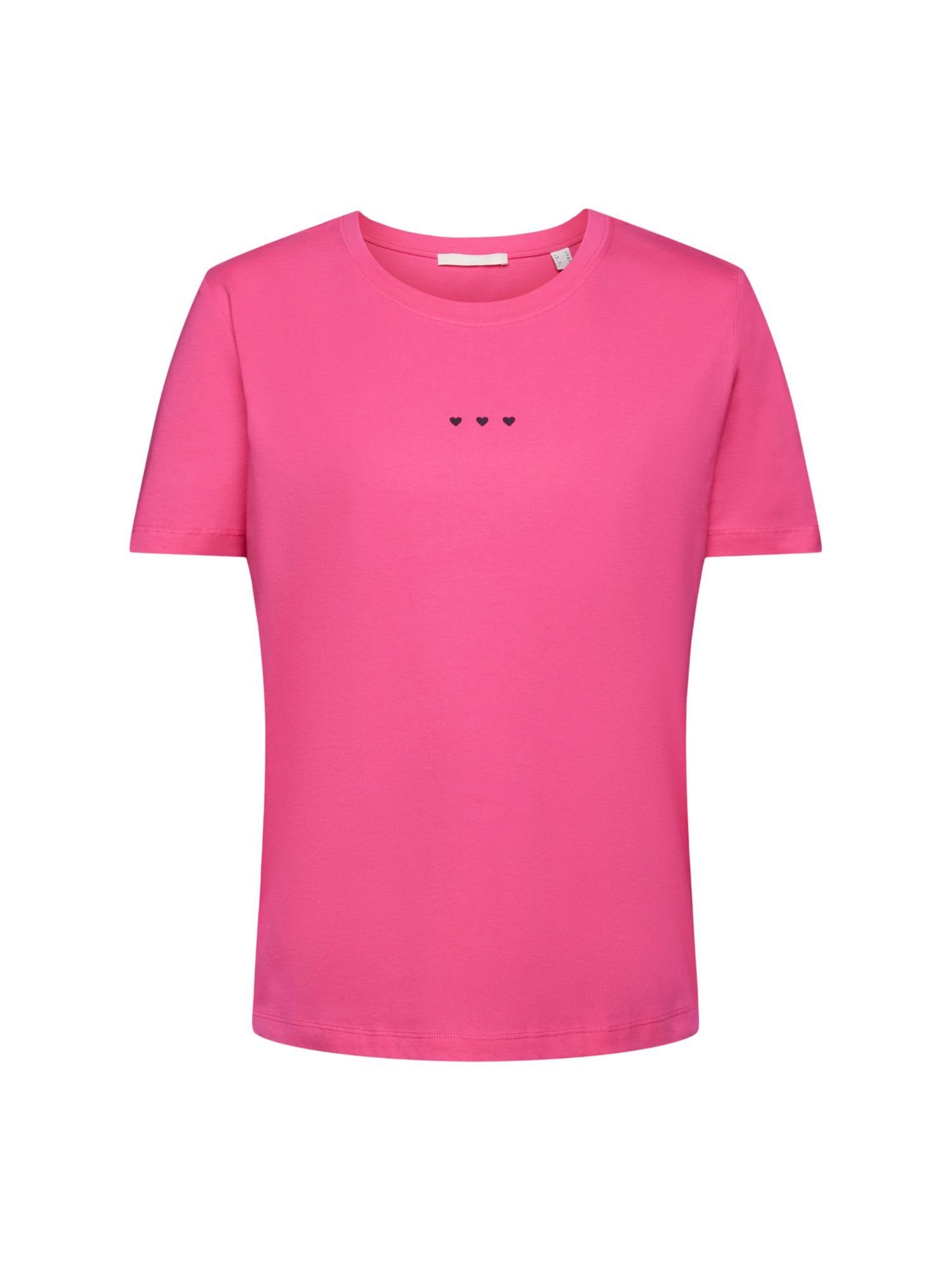 edc by Esprit T-Shirt T-Shirt mit Herz-Print (1-tlg) PINK FUCHSIA