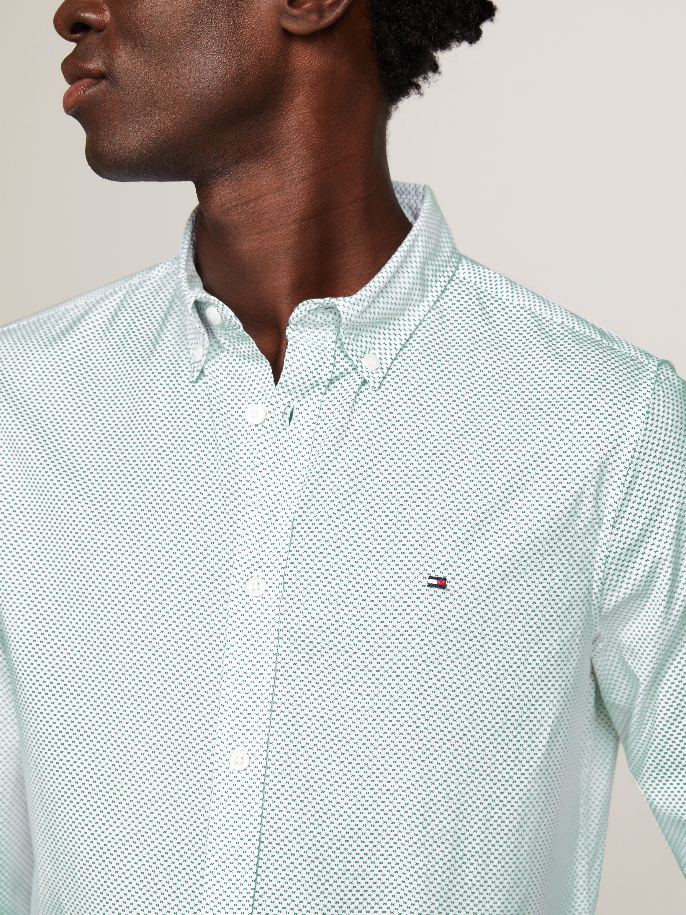Tommy Hilfiger Langarmhemd FLEX MINI PRINT günstig online kaufen
