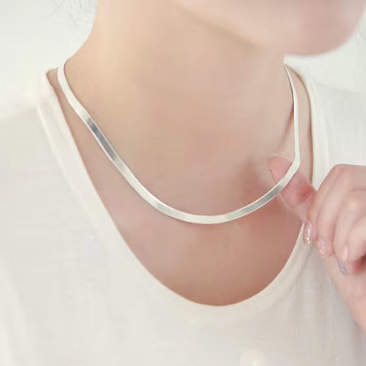 ELLAWIL Silberkette Schlangenkette Damenkette Halskette Schmuck Silberkette günstig online kaufen