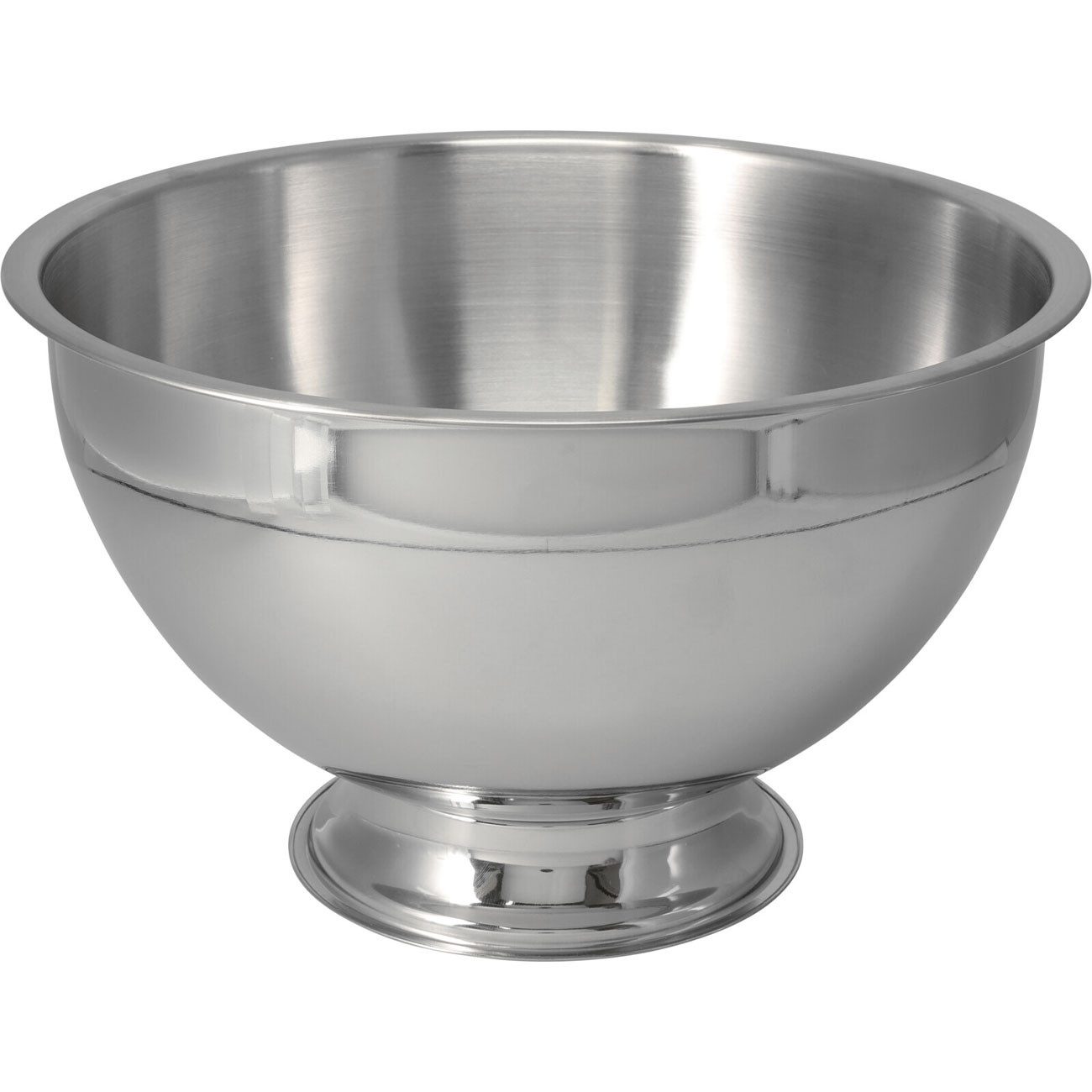Excellent Houseware Wein- und Sektkühler Edelstahl Sektkühler mit Standfuß Ø 30cm-Weinschale Flaschenkühler, Edelstahl-Champagnerkühler Ø 30 x 21cm, Isolierend, lebensmittelecht