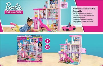 Barbie Puppenhaus Dream House 3 stöckig, (Mehrteiliges Set, Puppenhäuser, Film, 75-tlg., Puppenhaus, Barbiehaus, Puppenvilla), Puppenhaus, Barbie, XXL groß, the Movie, ab 3 Jahren, Puppenstube