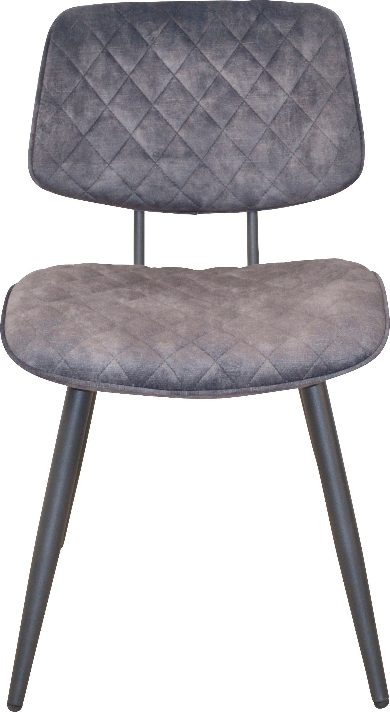 INOSIGN | Rücken aus und Stahlrohr, 1 grau Sitz Gestell schaumstoffgepolstert St), (Set, grau Polsterstuhl