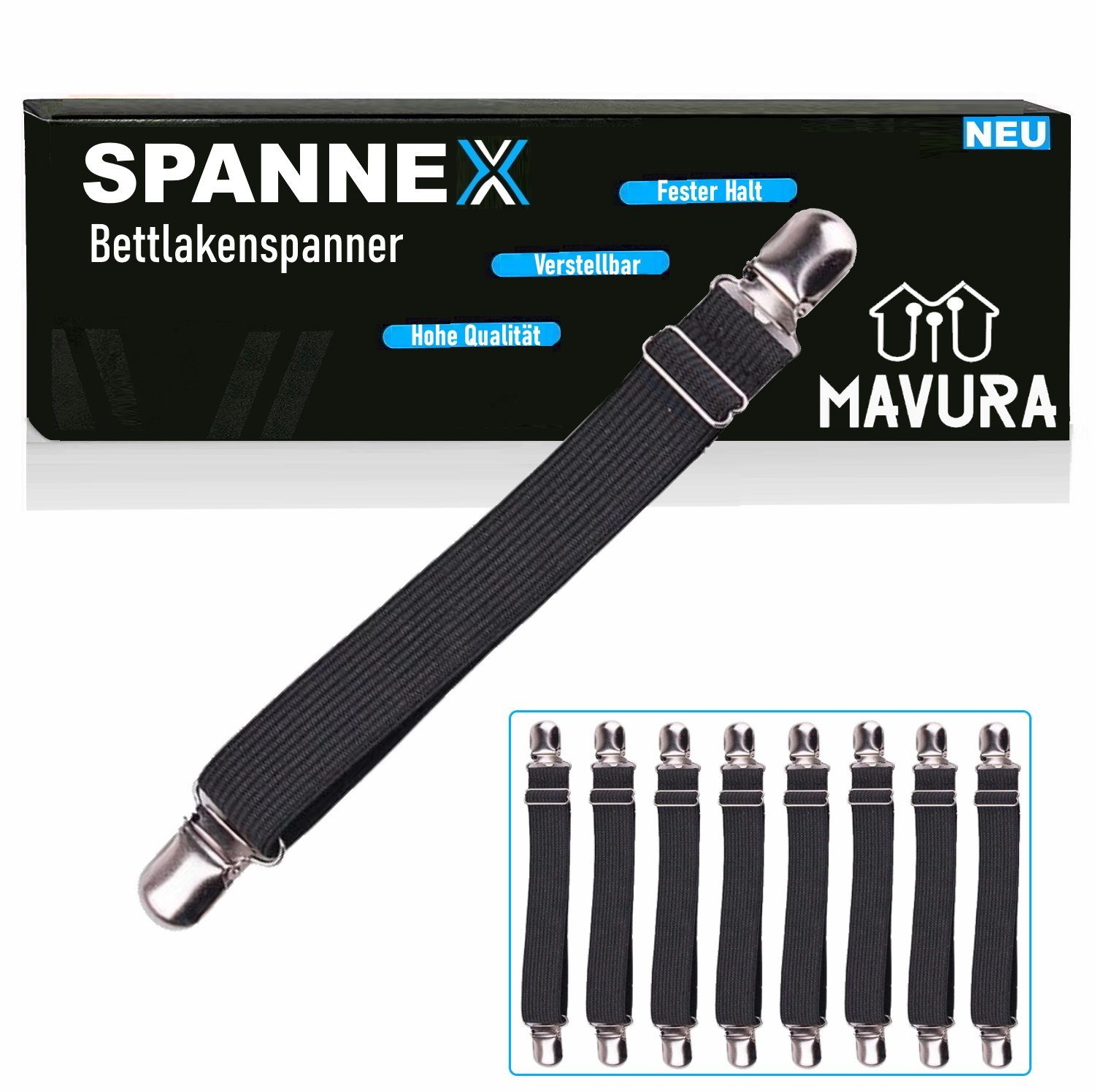 MAVURA Spannbettlaken SPANNEX Bettlaken Spanner verstellbare günstig online kaufen