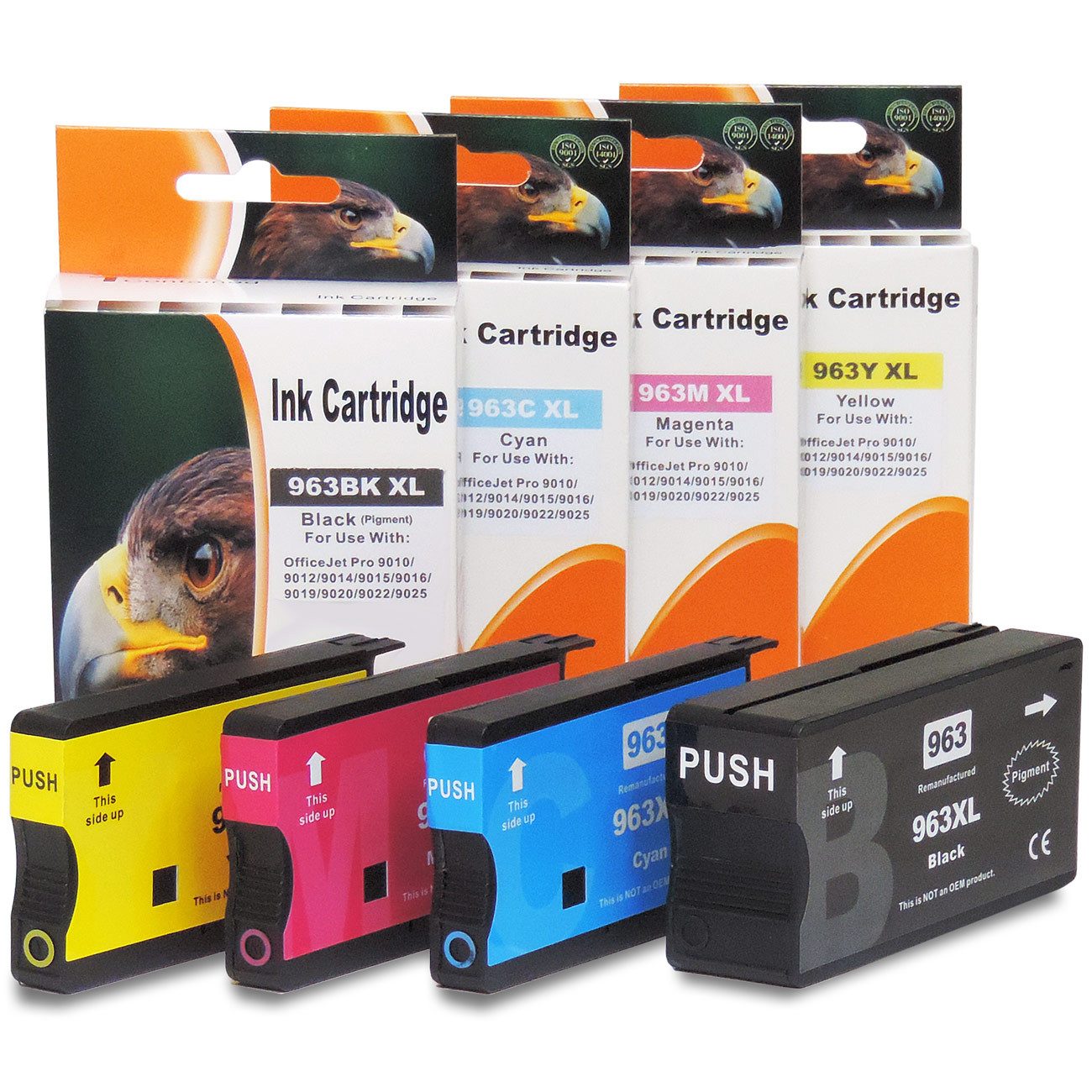 Tonerkartusche D&C HP 963XL Kompatibel 4er-Set Картриджи für HP OfficeJet Pro, (Kompatibel für HP OfficeJet Pro 9028 963XL, 3YP35AE), 9028