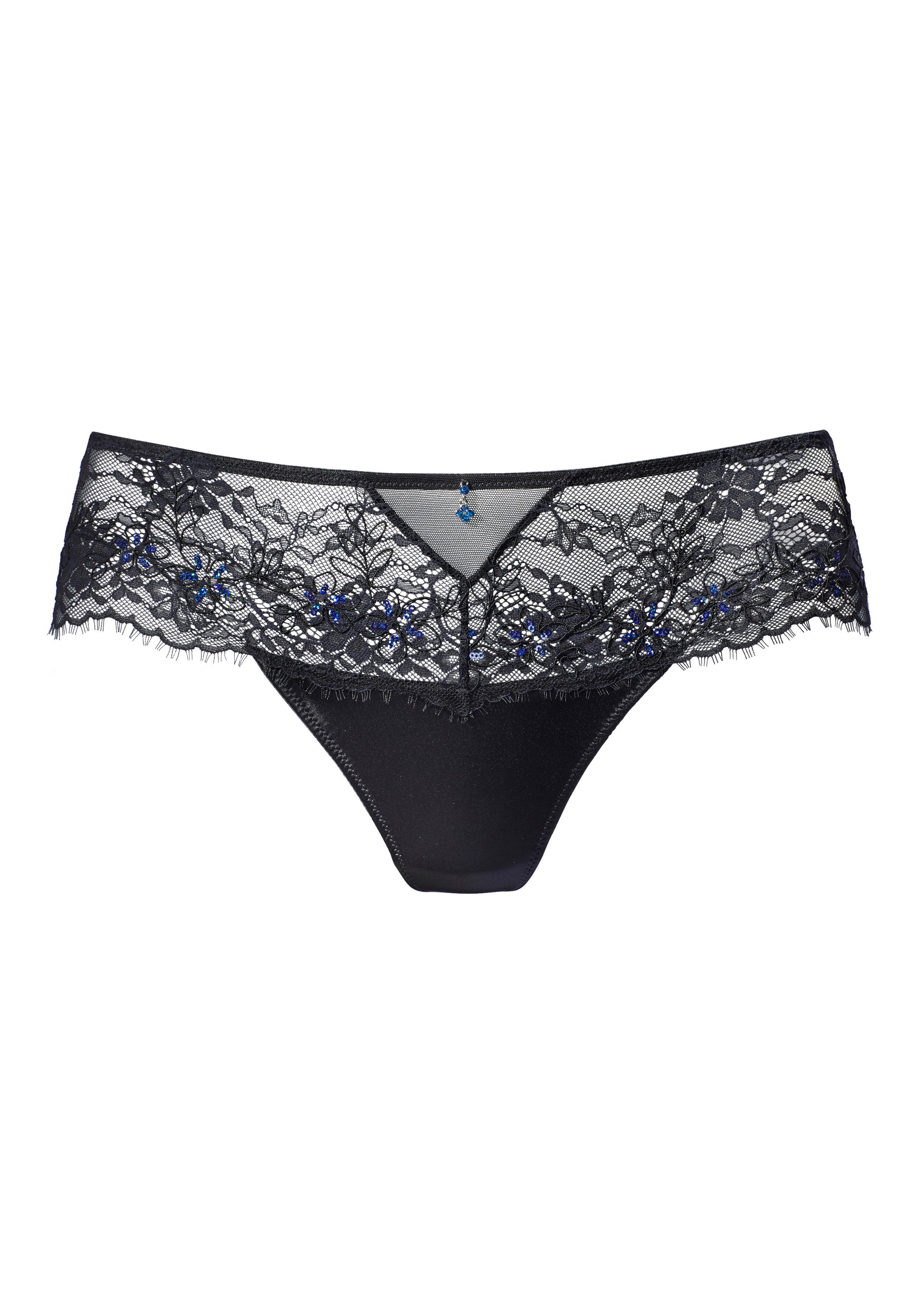 LASCANA Belle Affaire String mit dekorativer Spitze & Trikot in Satin-Optik, sexy Dessous – Bild 2 von 5