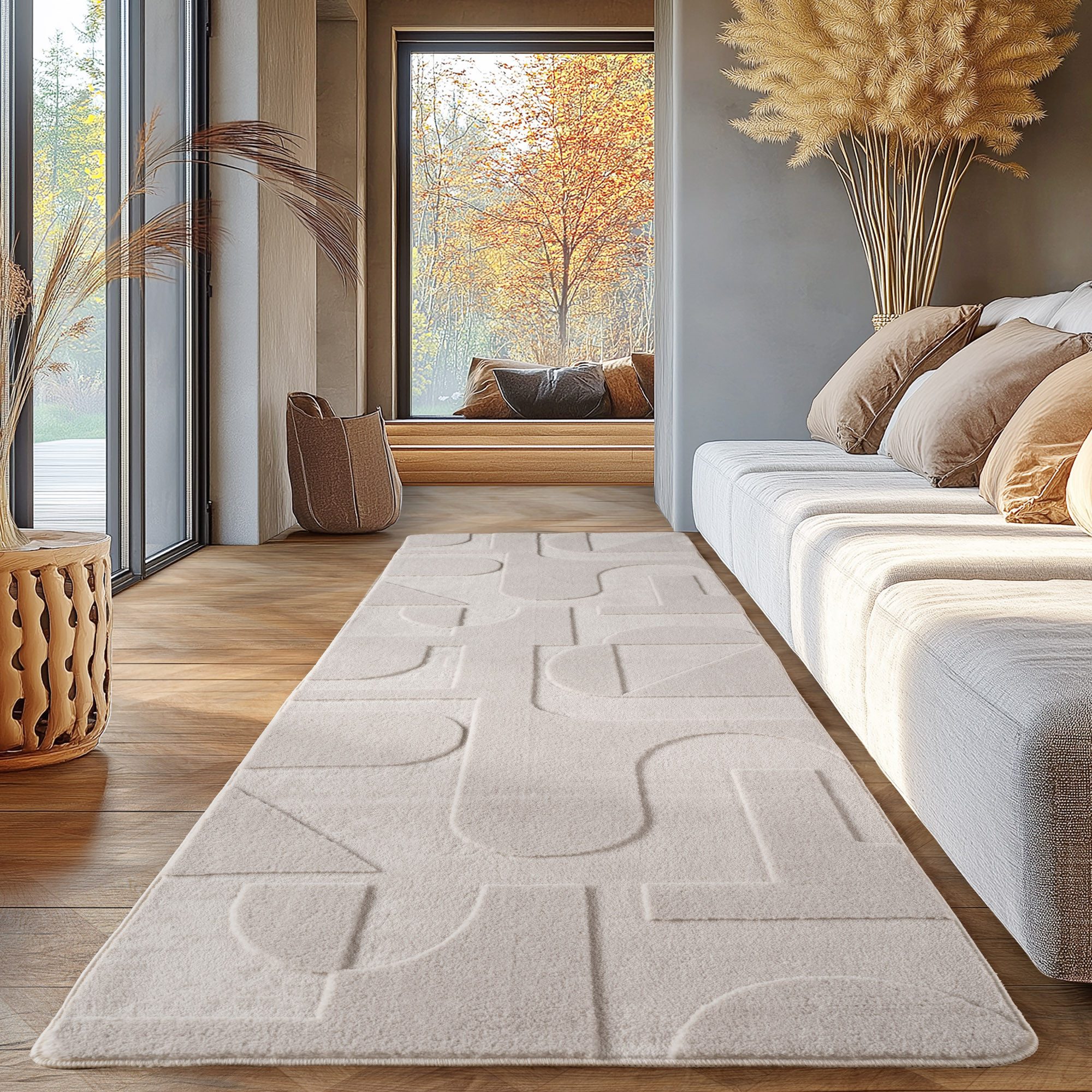 SIMPEX24 Designteppich Unicolor - Einfarbig, Rechteckig, Höhe: 12 mm, Kurzf günstig online kaufen