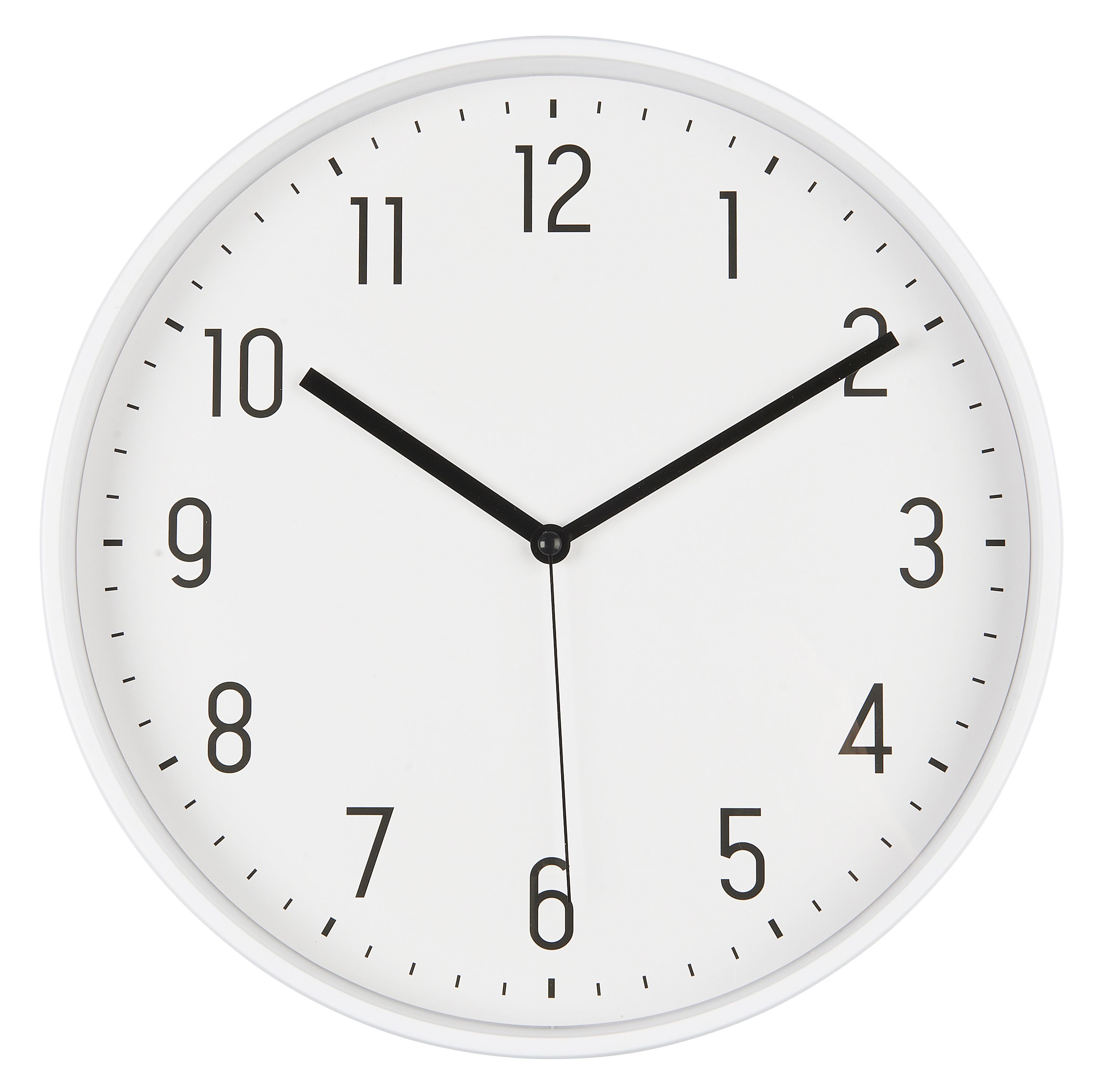 Ib Laursen Wanduhr Ib Laursen - Wanduhr Ø 30 cm Weiß Kunststoff 9708-11