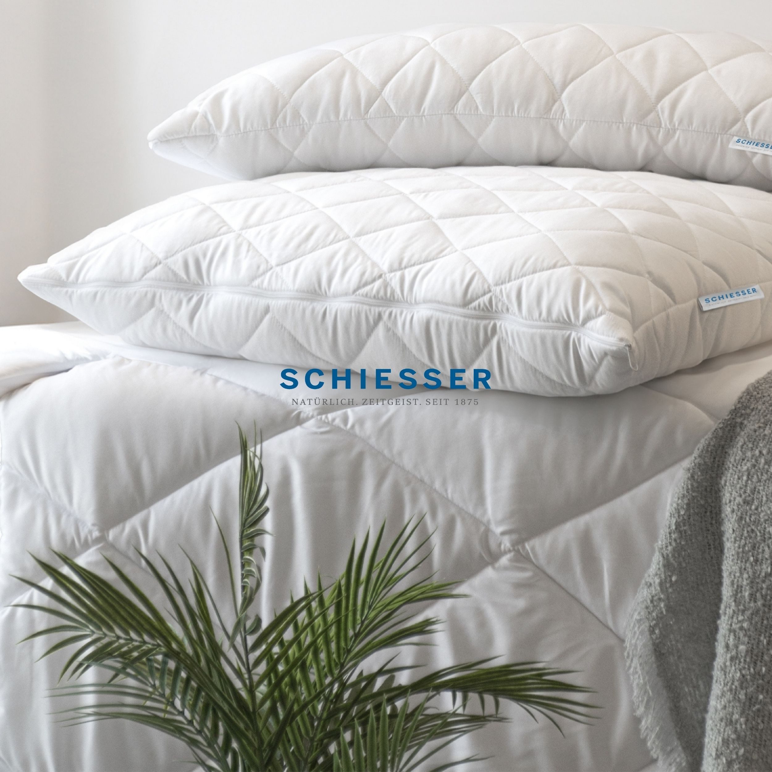 Schiesser Microfaserbettdecke Hygge leichte Ganzjahressteppdecke mit flauschiger Füllung, STANDARD 100 by OEKO-TEX® zertifiziert