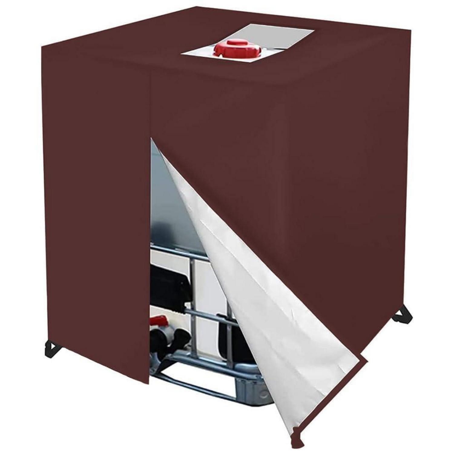 LuxusKollektion Schutzplane Abdeckplane IBC Tank 420D Schutzhülle AntiUV Wasserdicht Kaffeefarbe