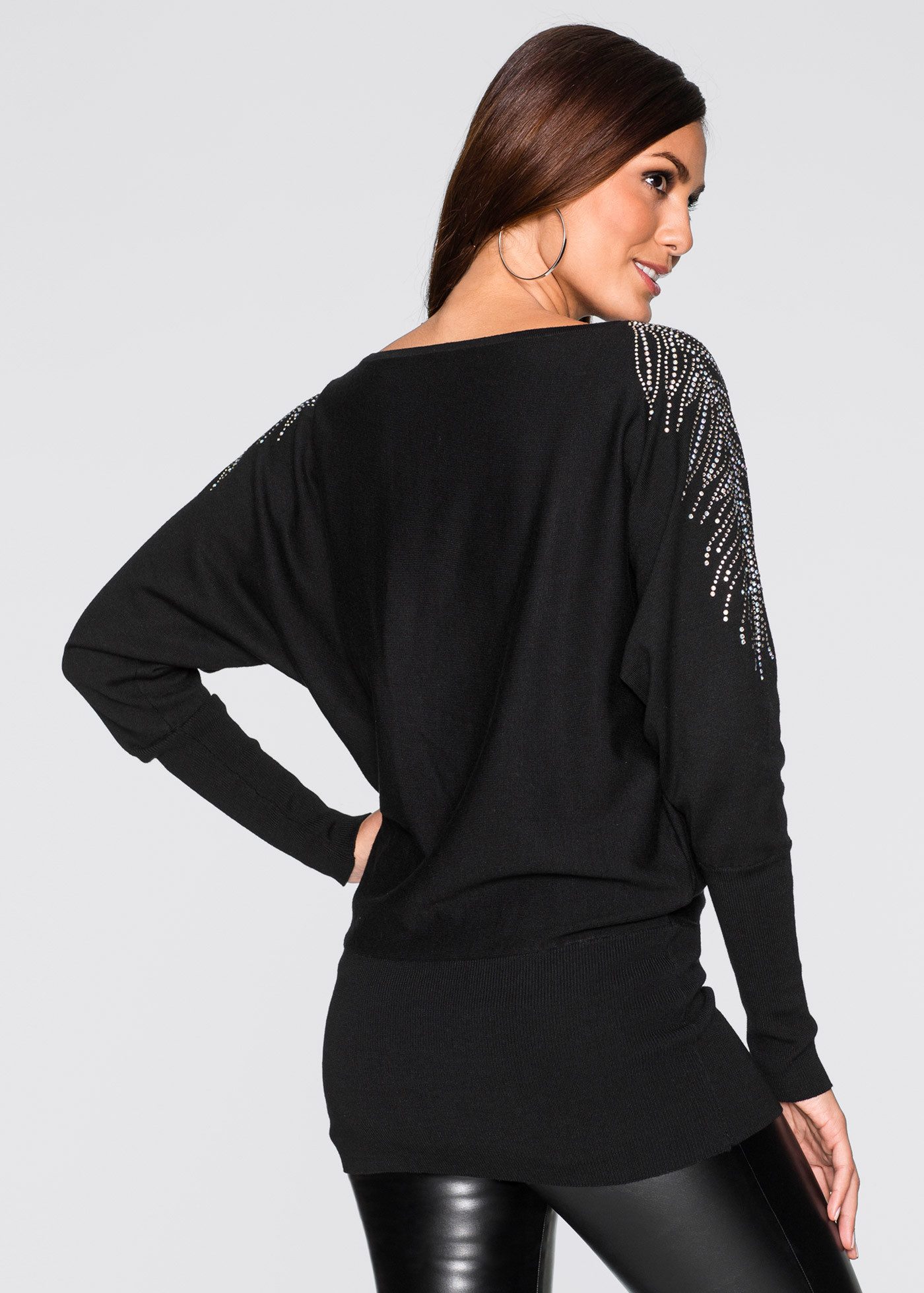 bonprix Strickpullover kuschelweiches Material, bequeme Passform, breites Bündchen