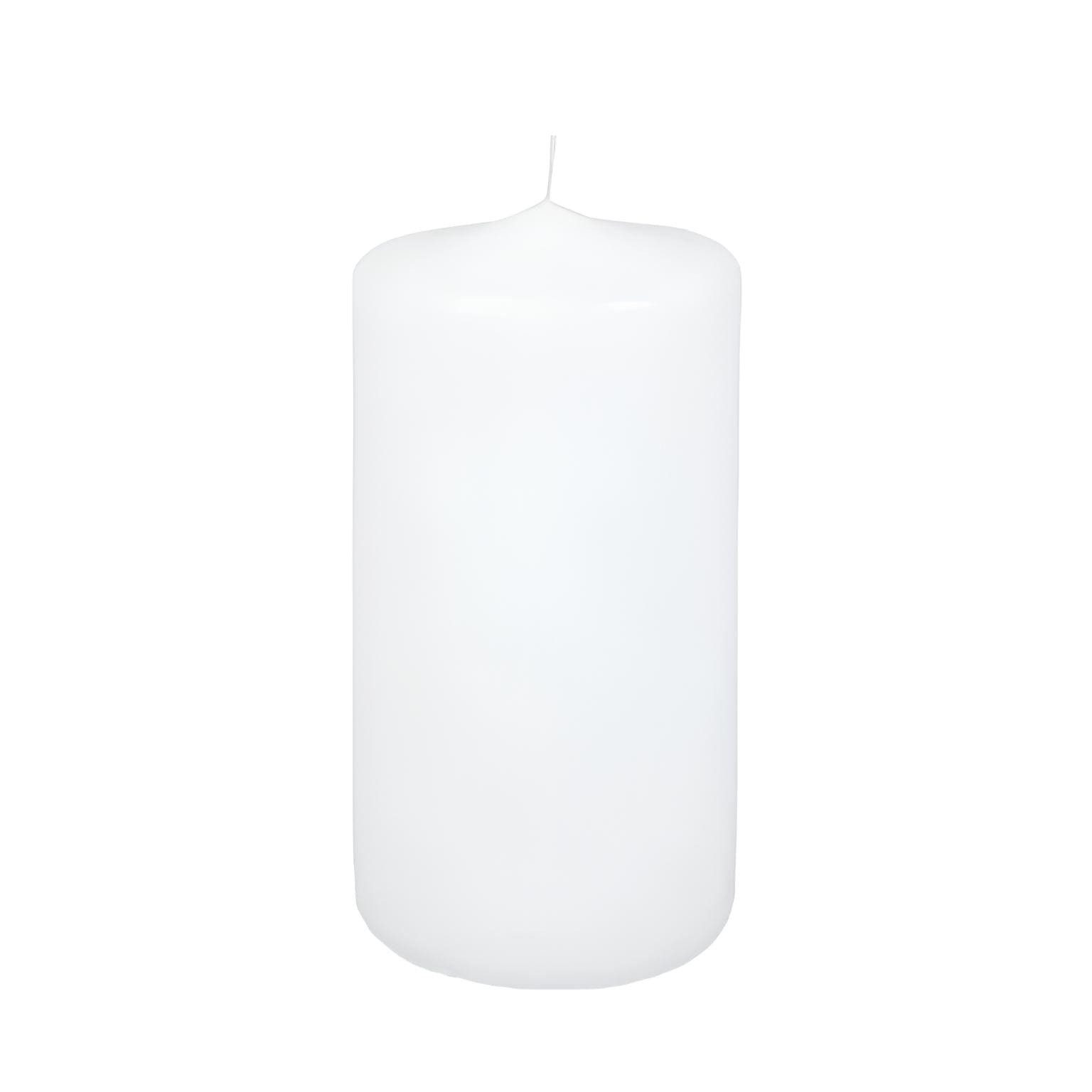 Jaspers Kerzen Stumpenkerze Premium Stumpenkerzen Weiß 200 x 100 mm, 1 Stück