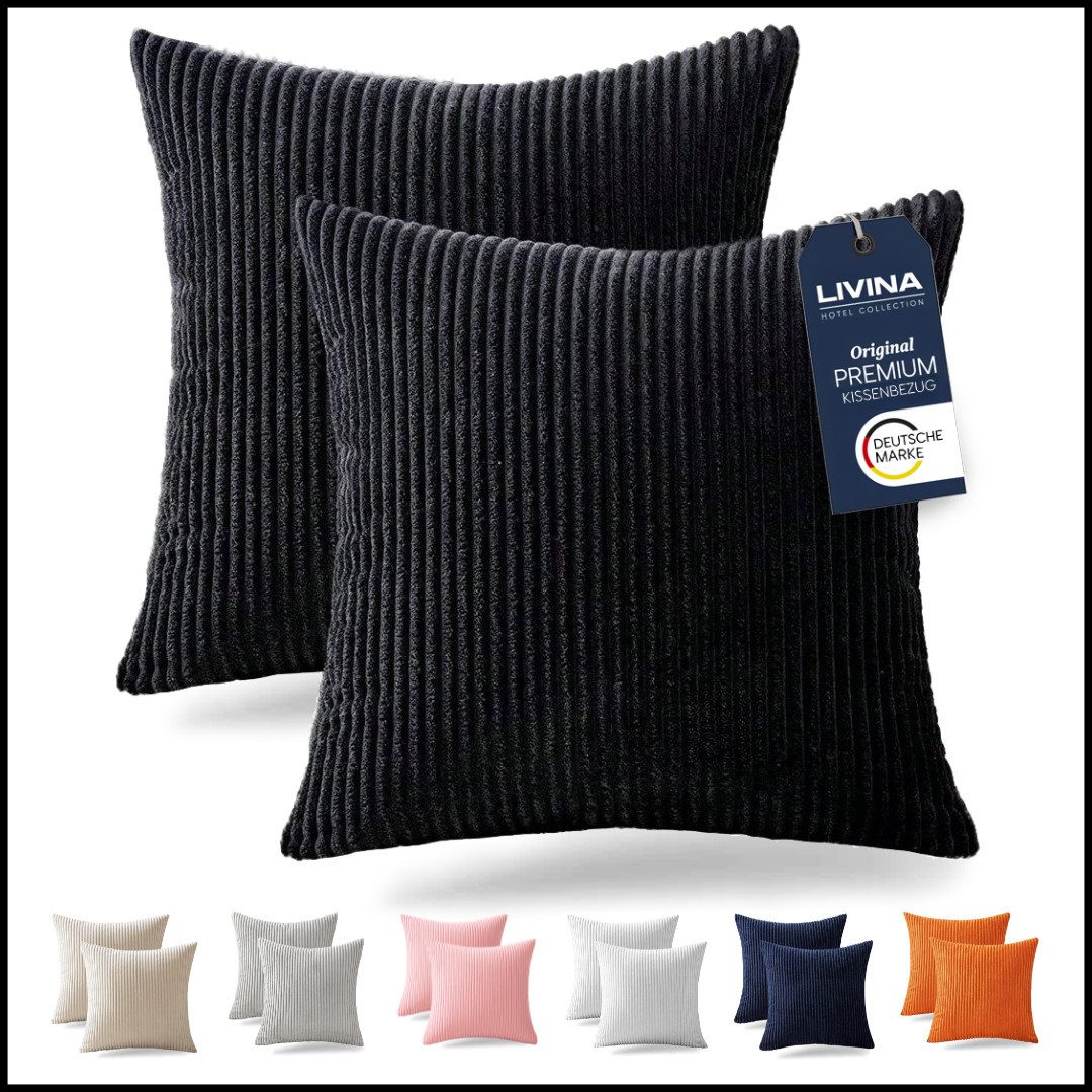LIVINA HOME Подушкиbezug Premium Подушкиbezüge, Декоративные подушки Couchkissen Sofakissen, Подушкиhülle, (1 Stück), Kuschelkissen Zierkissen, Подушки Bezug Set, Black Friday Sale!