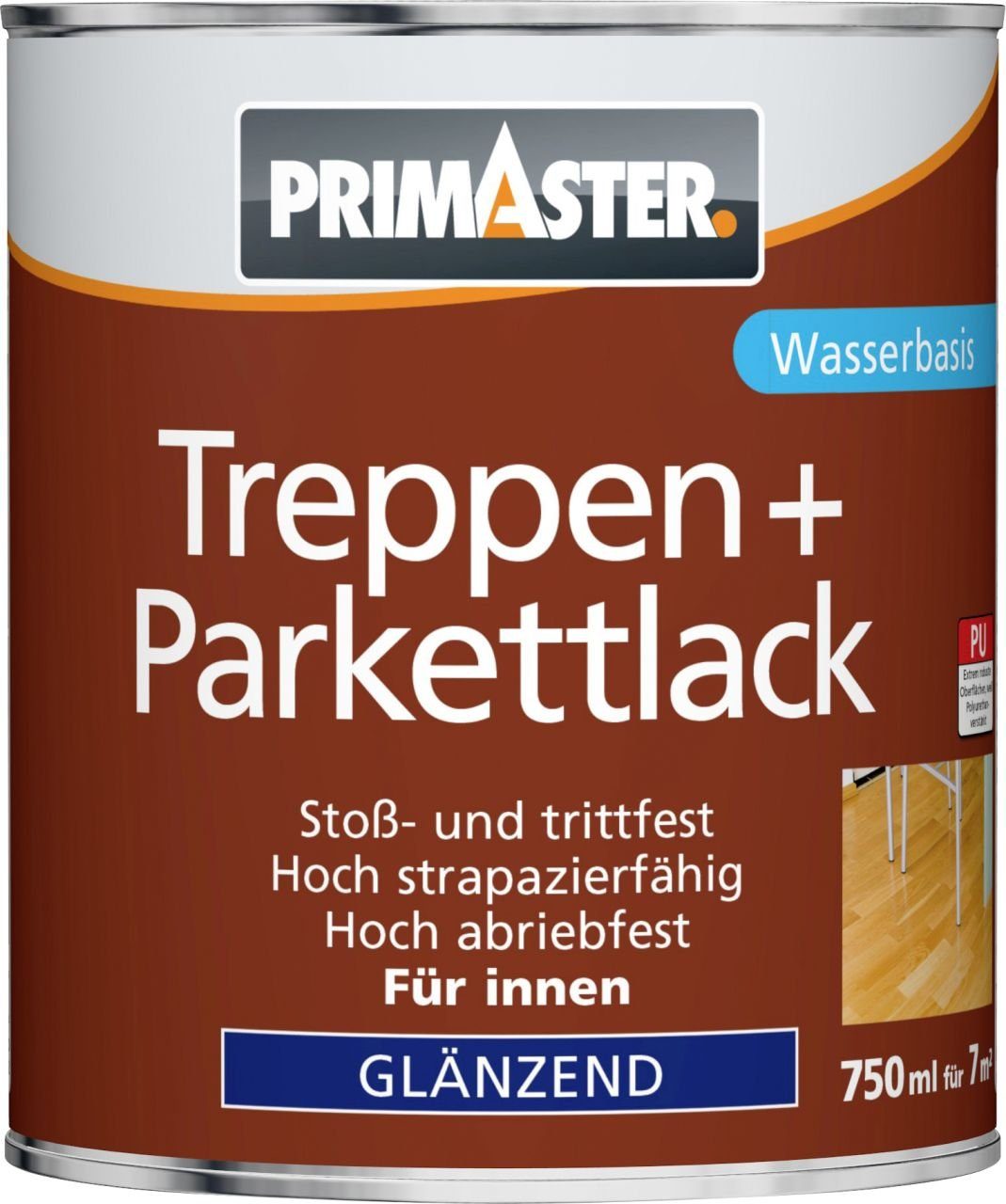Klarlack Parkettlack Primaster Treppen Primaster und glänzend 750 ml