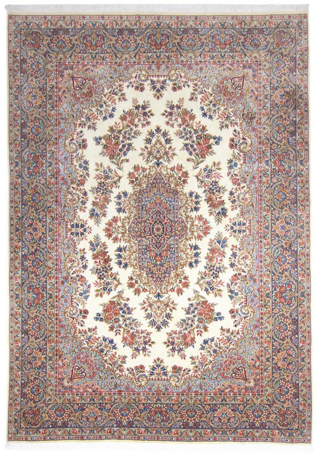 Wollteppich Rafsanjan Medaillon Beige 340 x 250 cm, morgenland, rechteckig, Höhe: 10 mm, Unikat mit Zertifikat