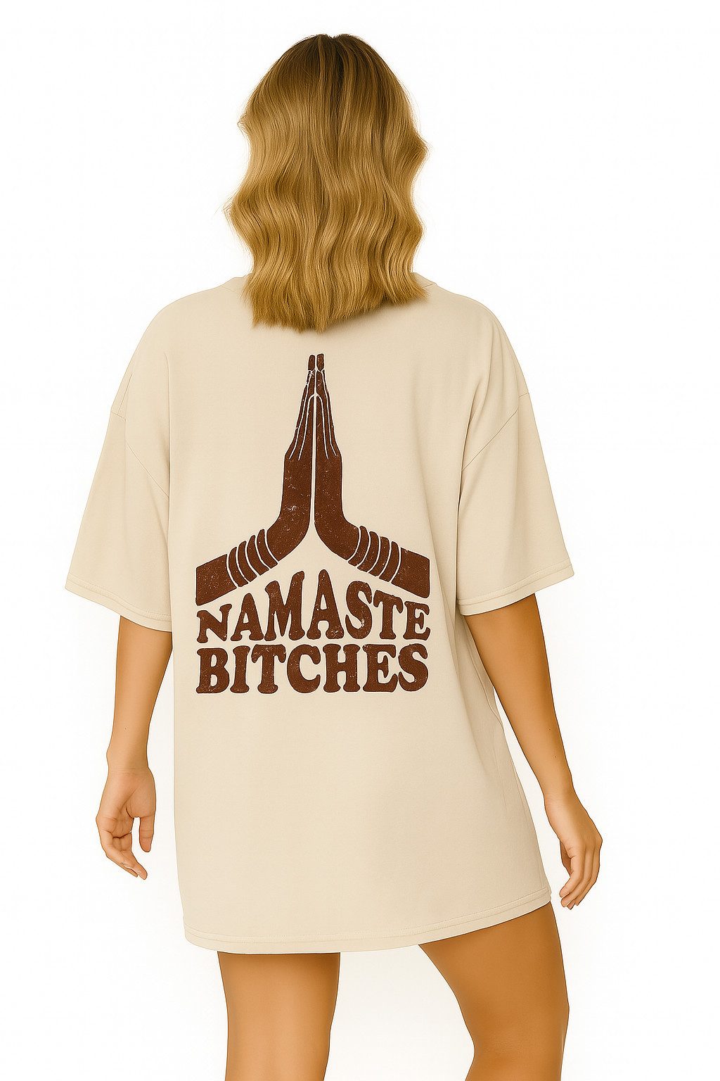 Worldclassca T-Shirt Worldclassca Oversized NAMASTE Print T-Shirt lang Somm günstig online kaufen