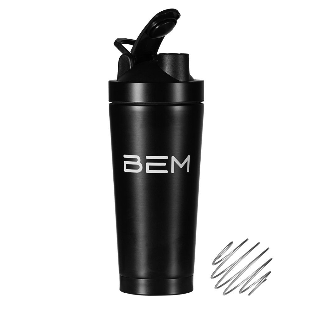 Protein Shaker 750ml Thermosflasche Mixbecher mit Shaker Ball