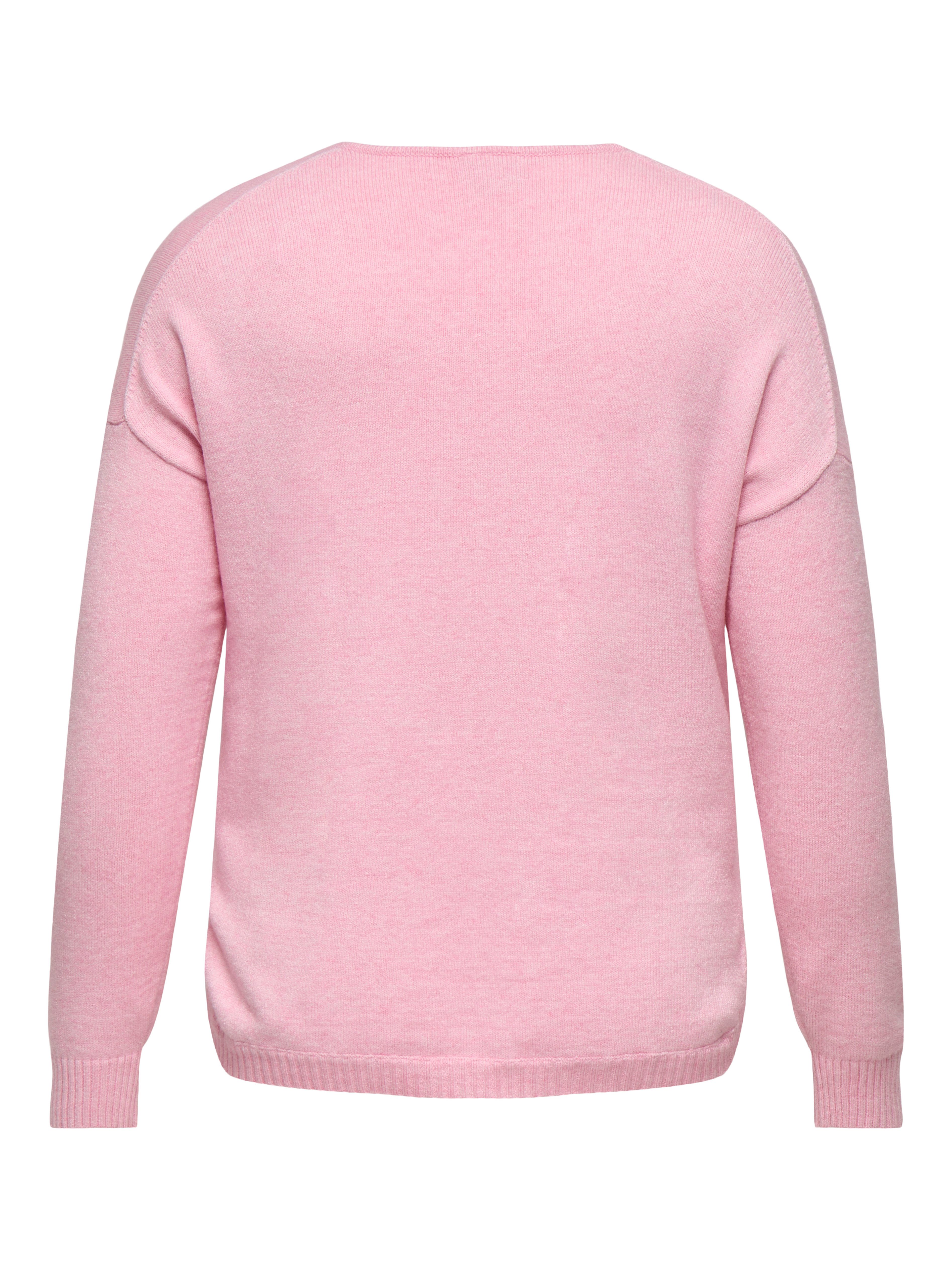 ONLY CARMAKOMA V-Ausschnitt-Pullover CARMARGARETA LS PULLOVER KNT NOOS Visk günstig online kaufen