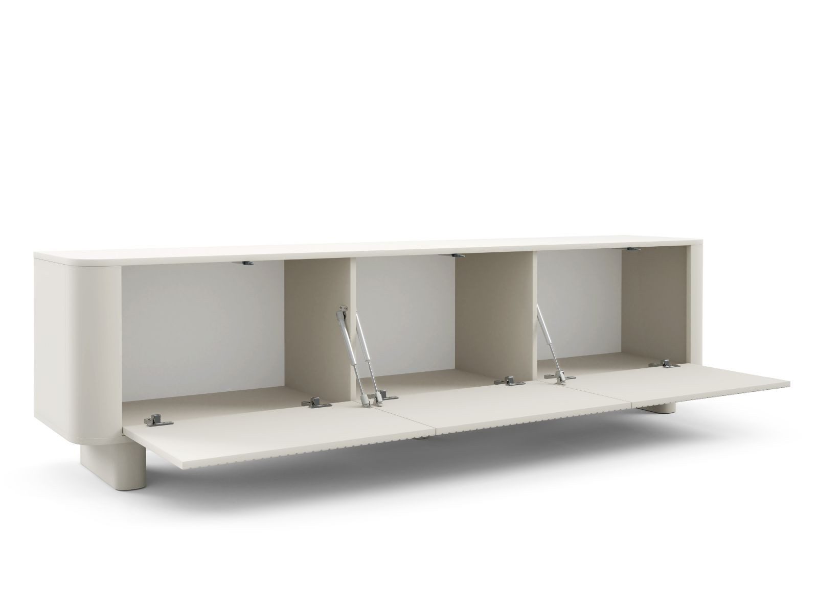 Compleo TV-Schrank 180 cm breit, Lowboard Nussbaum oder Kaschmir Japandi Design
