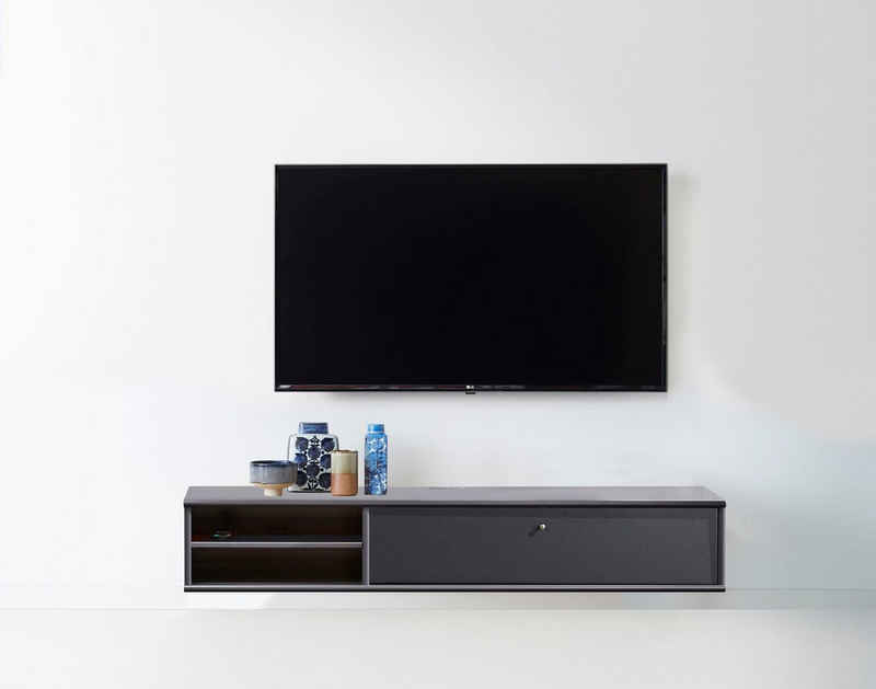 Hammel Furniture TV-Board Mistral Fernsehschrank, Medienmöbel, Hängend, mit Klapptür mit Akustikstoff, Kabeldurchführung, Lowboard, B: 133 cm