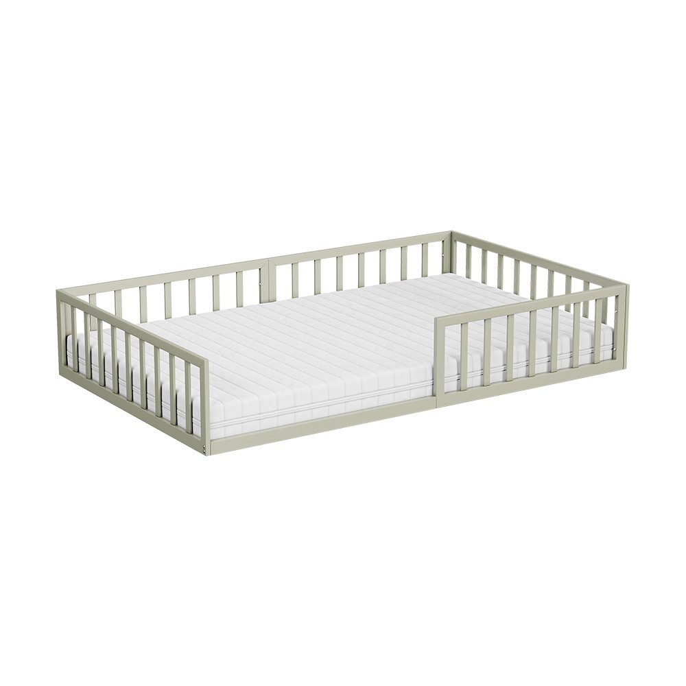 VitaliSpa® Kinderbett Minno, Greige, 120x200 mit Matratze (2-tlg)