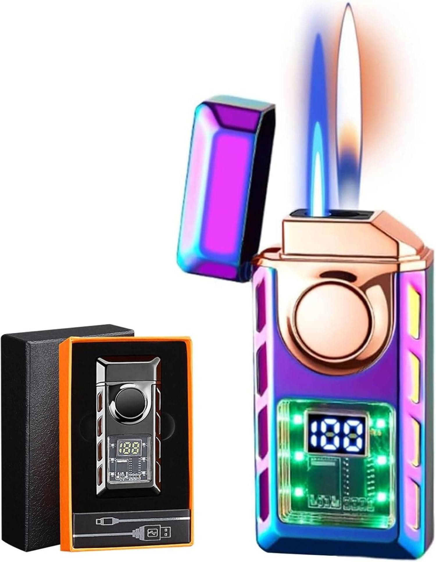 Feuerzeug Multi-Functional Dual Flame Lighter mit farbigen