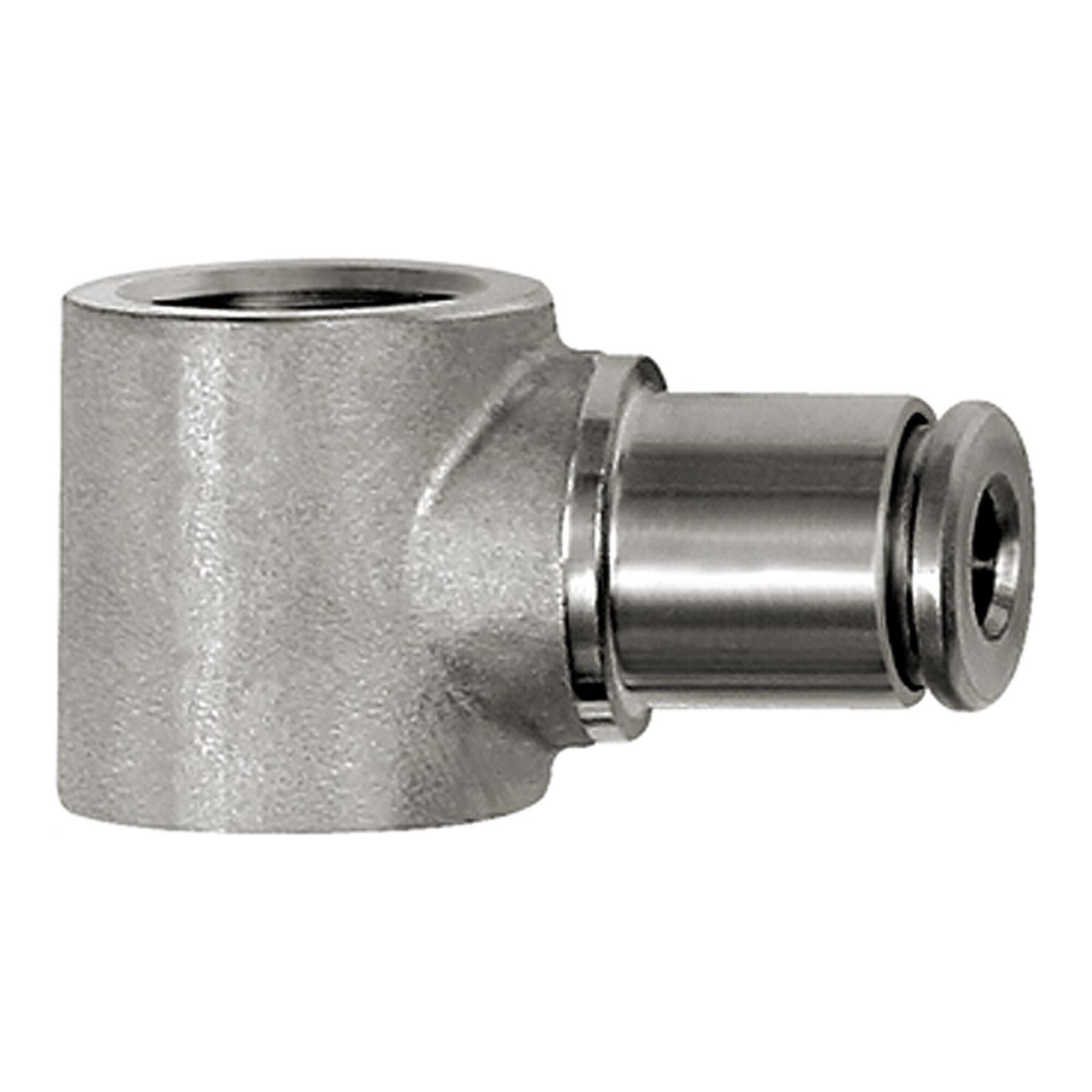 RIEGLER Steckfitting Riegler L-Ringstück, G 3/8, für Schlauch-Außen-Ã˜ 12 mm, Edelstahl 1.4