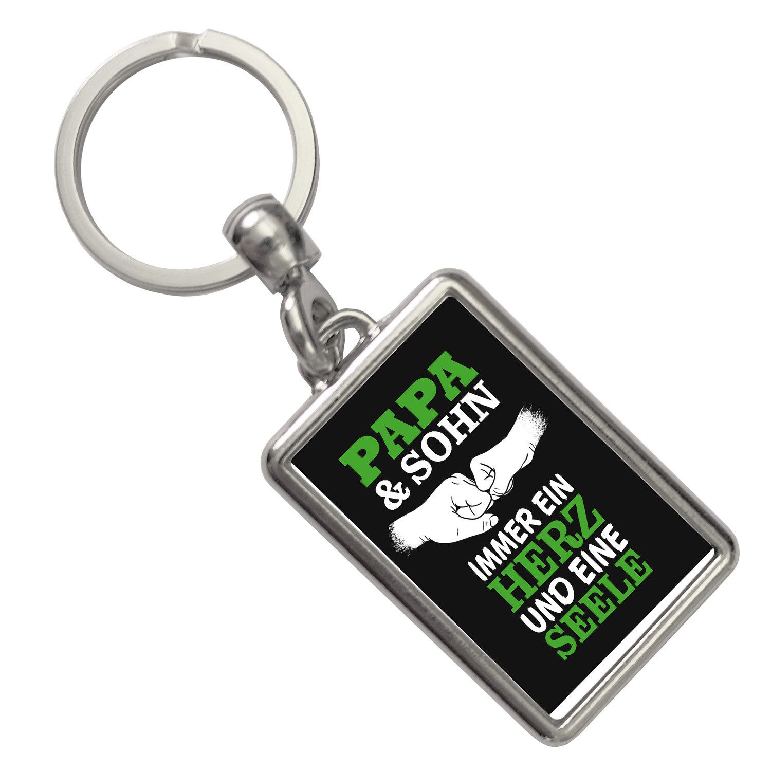 speecheese Schlüsselanhänger Papa & Sohn ein Herz und eine Seele Schlüsselanhänger mit Spruch in
