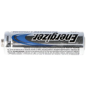 Energizer Energizer L91 Lithium Batterie AA 1,5 Volt, 3000mAh 2er Blister Fotobatterie, (1,5 V)