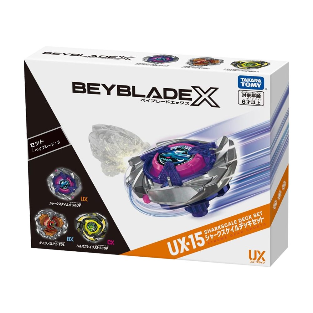 Takara Tomy Speed-Kreisel Takara Tomy Beyblade X Shark Scale Deck Set UX-15