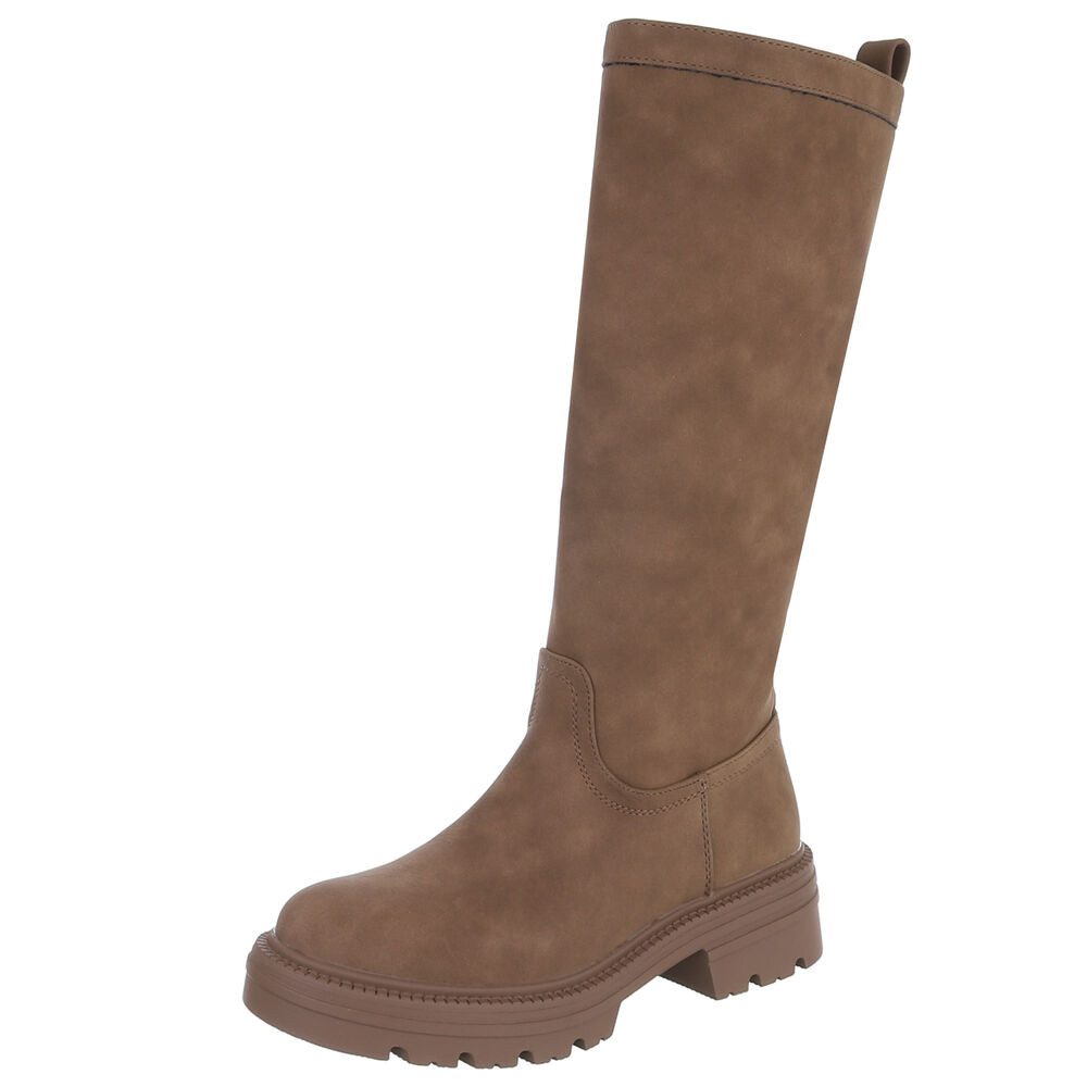 Ital-Design Bequeme Damen Stiefel mit Blockabsatz günstig online kaufen