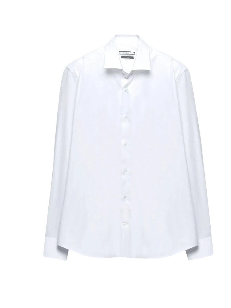 RAMSEY T-Shirt Weißes, regulär geschnittenes Hemd aus 100 % Baumwolle mit klassischem