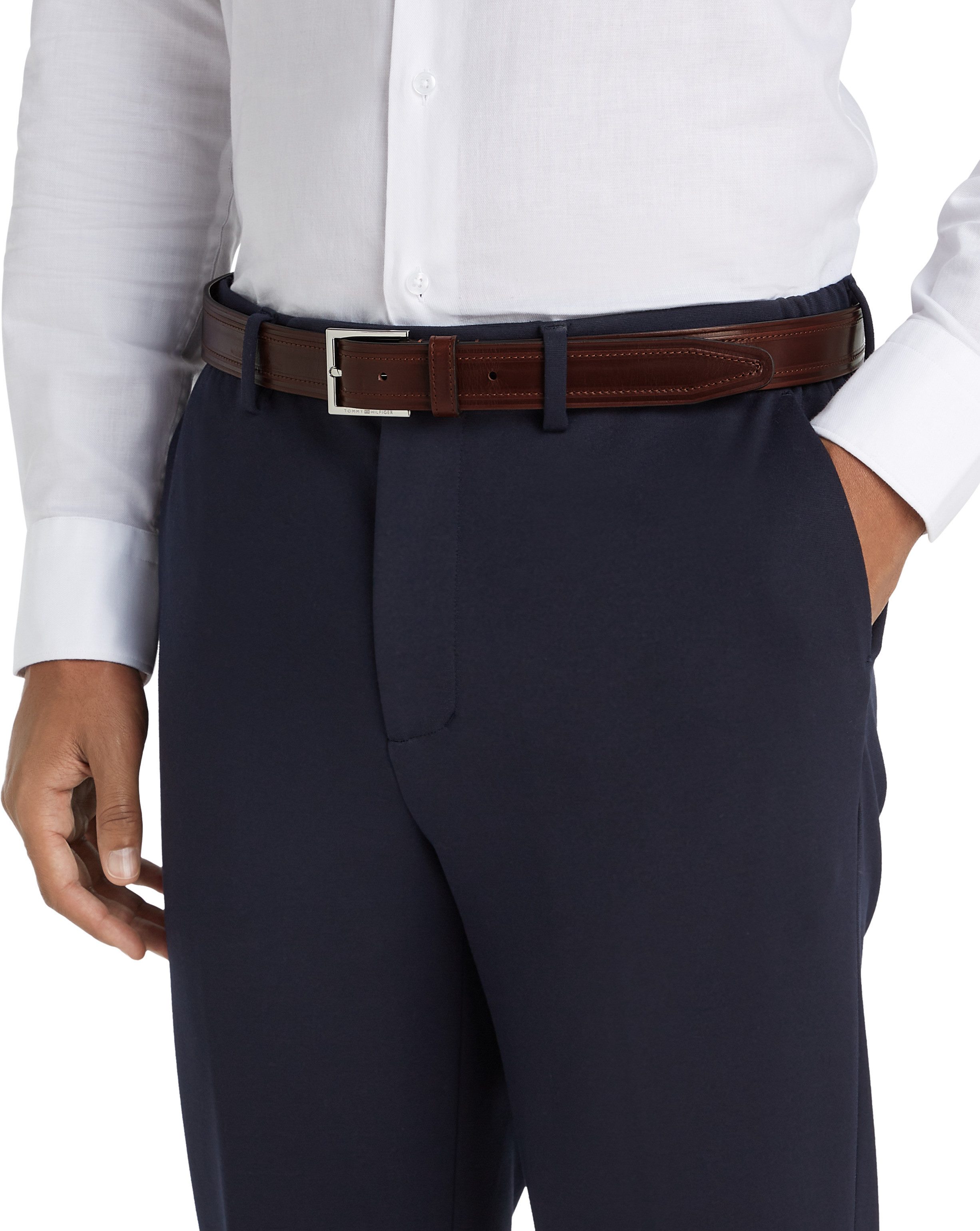 Tommy Hilfiger Ledergürtel HUDSON EMBOSS LEATHER 3.0 Größenverstellbar günstig online kaufen