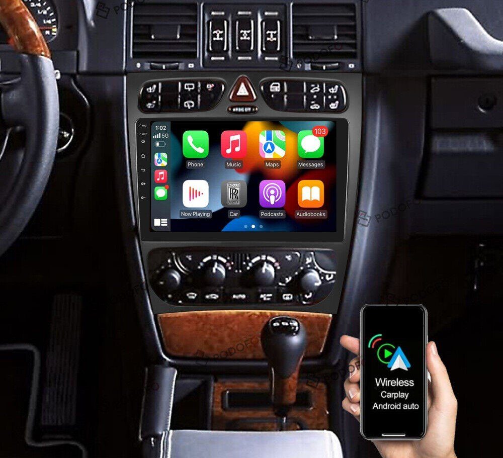 GABITECH Android Autoradio GPS C Mercedes W463 W203 W209/C209 CLK für Einbau-Navigationsgerät Benz G