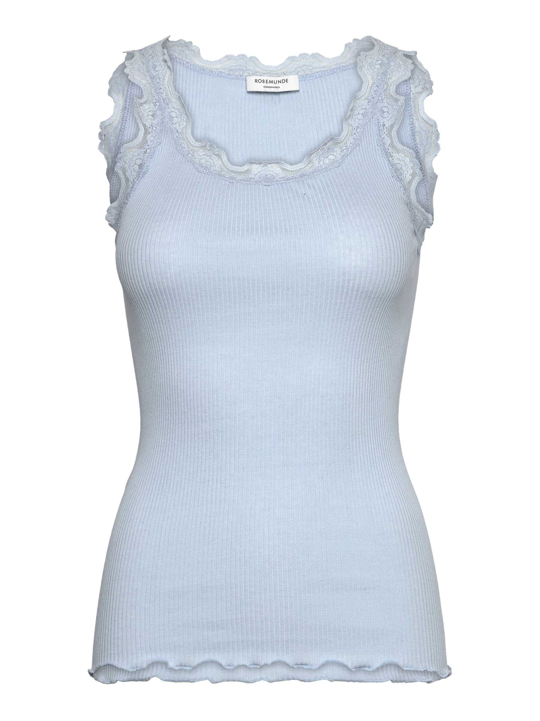 rosemunde Spitzentop Babette Silk Top mit Seide Vintage-Spitzenbesatz, mit Rundhalsausschnitt, hoher Seidenanteil