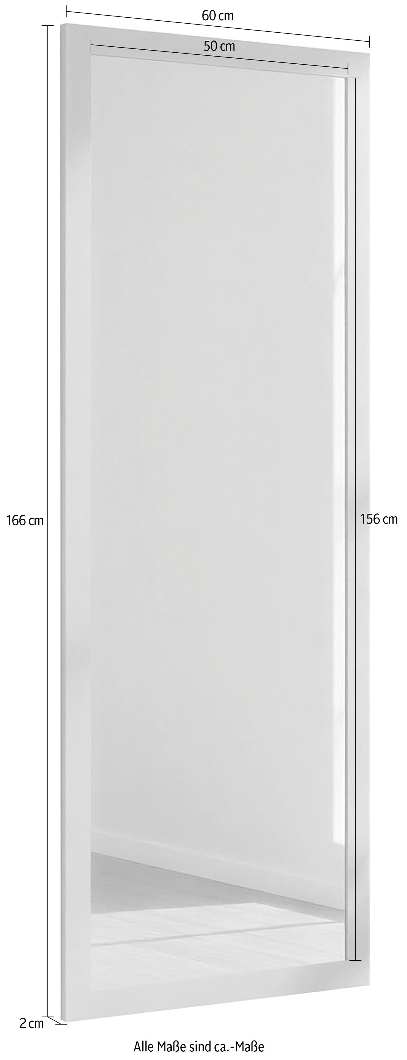borchardt Möbel Spiegel Panama Spiegel 166x60 rahmen, Rahmen weiß, hochkant oder quer montierbar – Bild 5 von 5