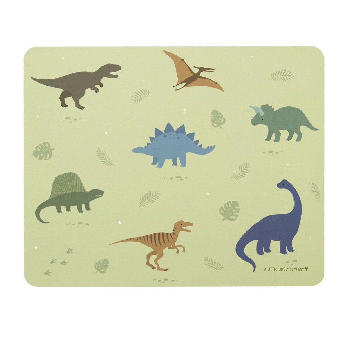 A Little Lovely Company Platzset Tischset Dinosaurier 43 x 34 x 0,2 cm, Anti-Rutsch Beschichtung