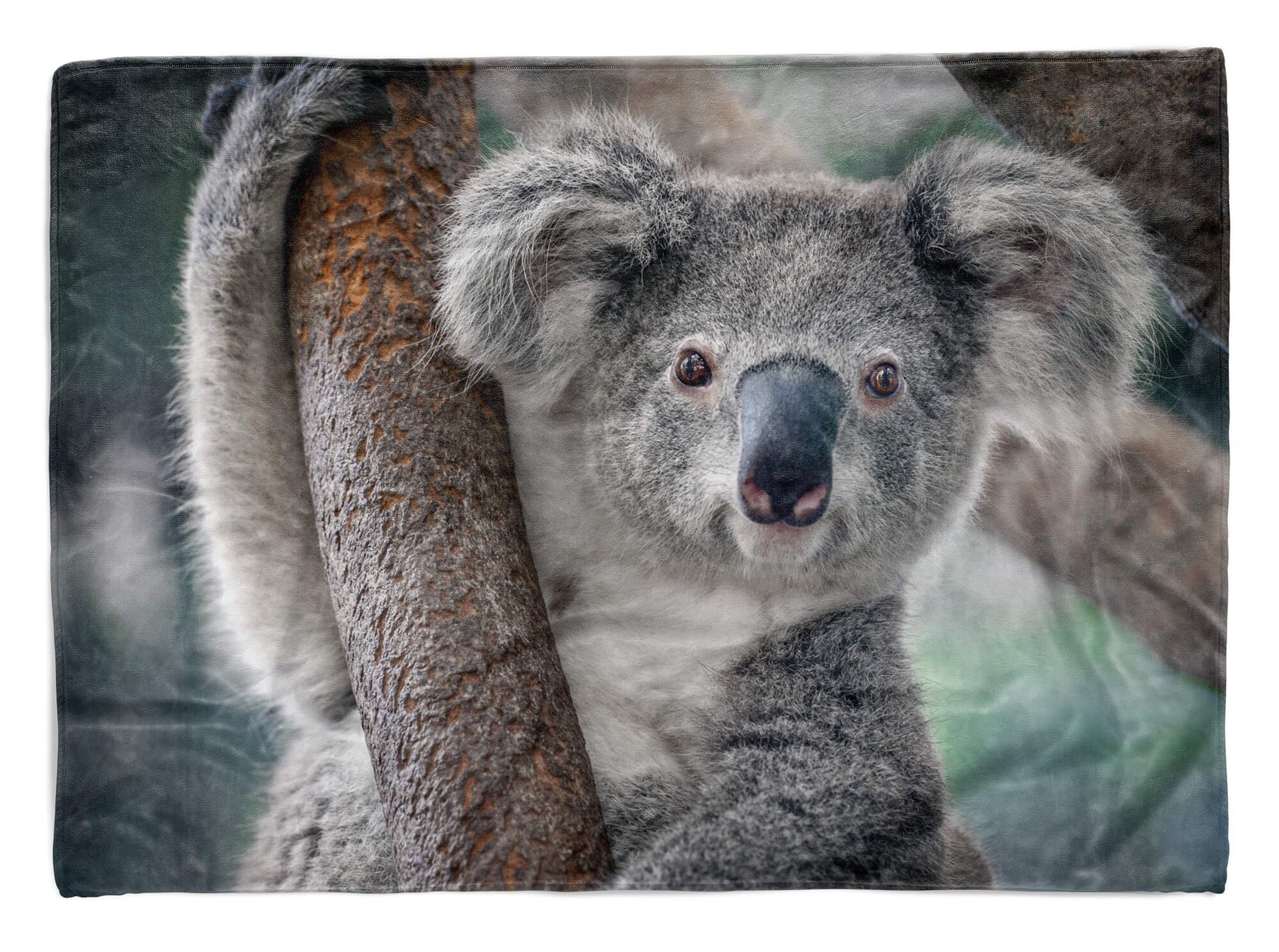 Handtuch (1-St), Koala Saunatuch Kuscheldecke Aus, Art Handtuch Strandhandtuch Koalabär Handtücher mit Tiermotiv Baumwolle-Polyester-Mix Sinus