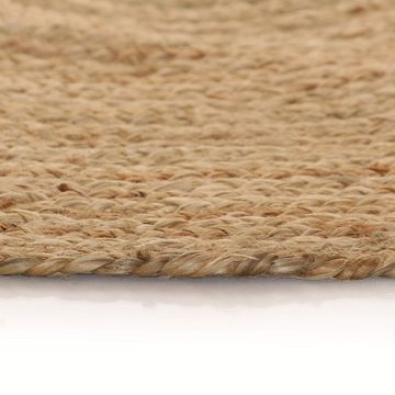 Teppich Teppich Jute Geflochten 90 cm Rund Teppich, vidaXL, Höhe: 0 mm