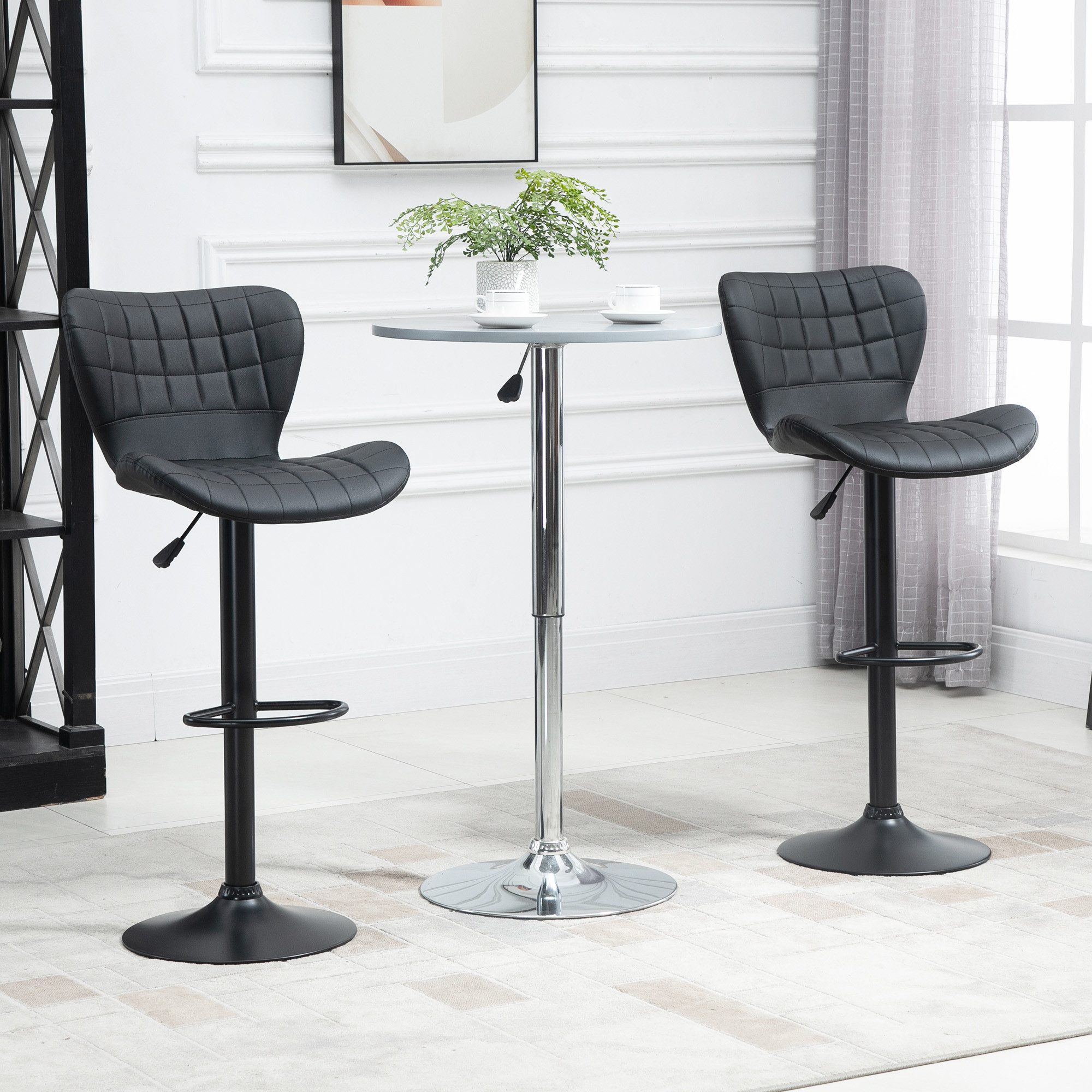 HOMCOM Barhocker Drehstuhl mit Rückenlehne (Tresenhocker, günstig online kaufen
