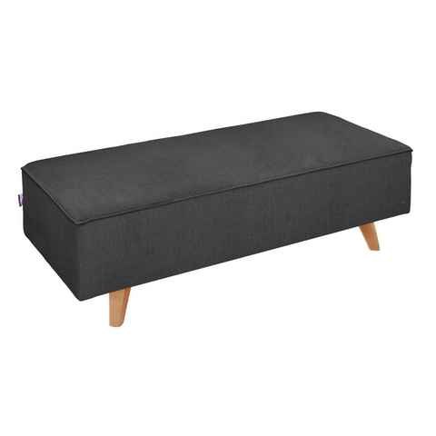 TOM TAILOR HOME Hocker NORDIC CHIC, mit Kedernaht, Breite 137 cm, Füße Buche natur