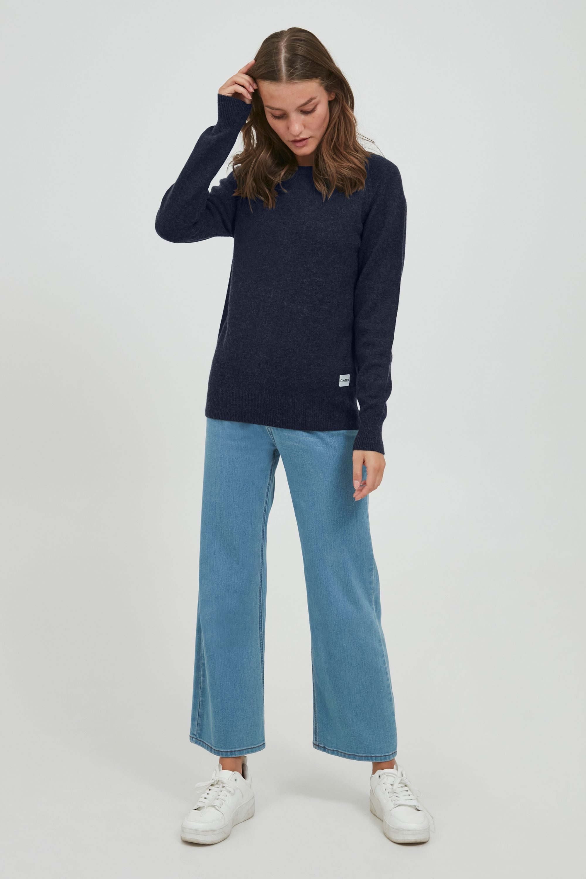 OXMO Strickpullover OXMaria Feinstrickpullover mit Rundhalsausschnitt günstig online kaufen