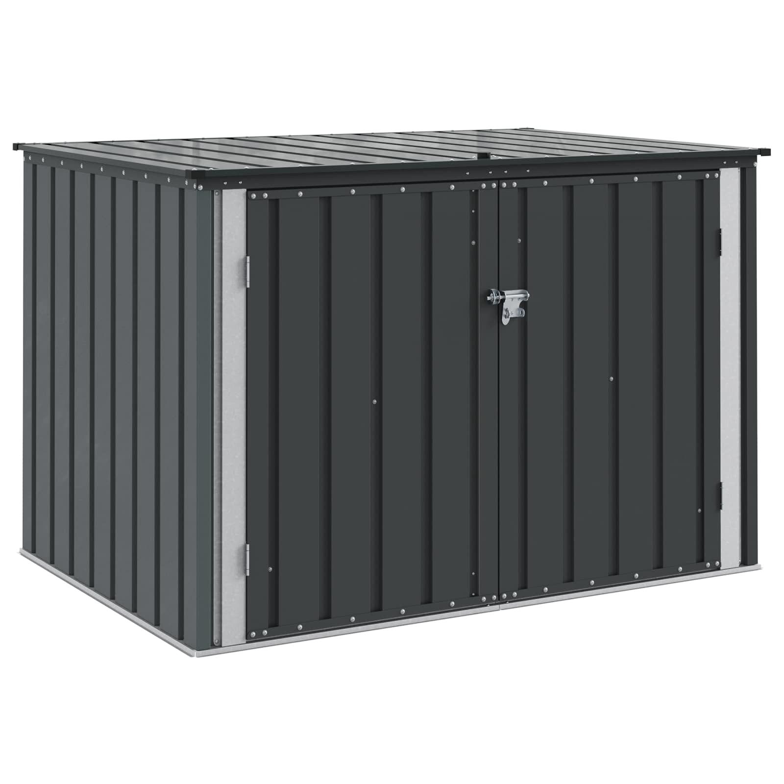 vidaXL Garten-Geräteschrank Schwarz - 151,5 x 107 x 100 cm Gartenlagerbox Schwarz 151,5x107x100 c