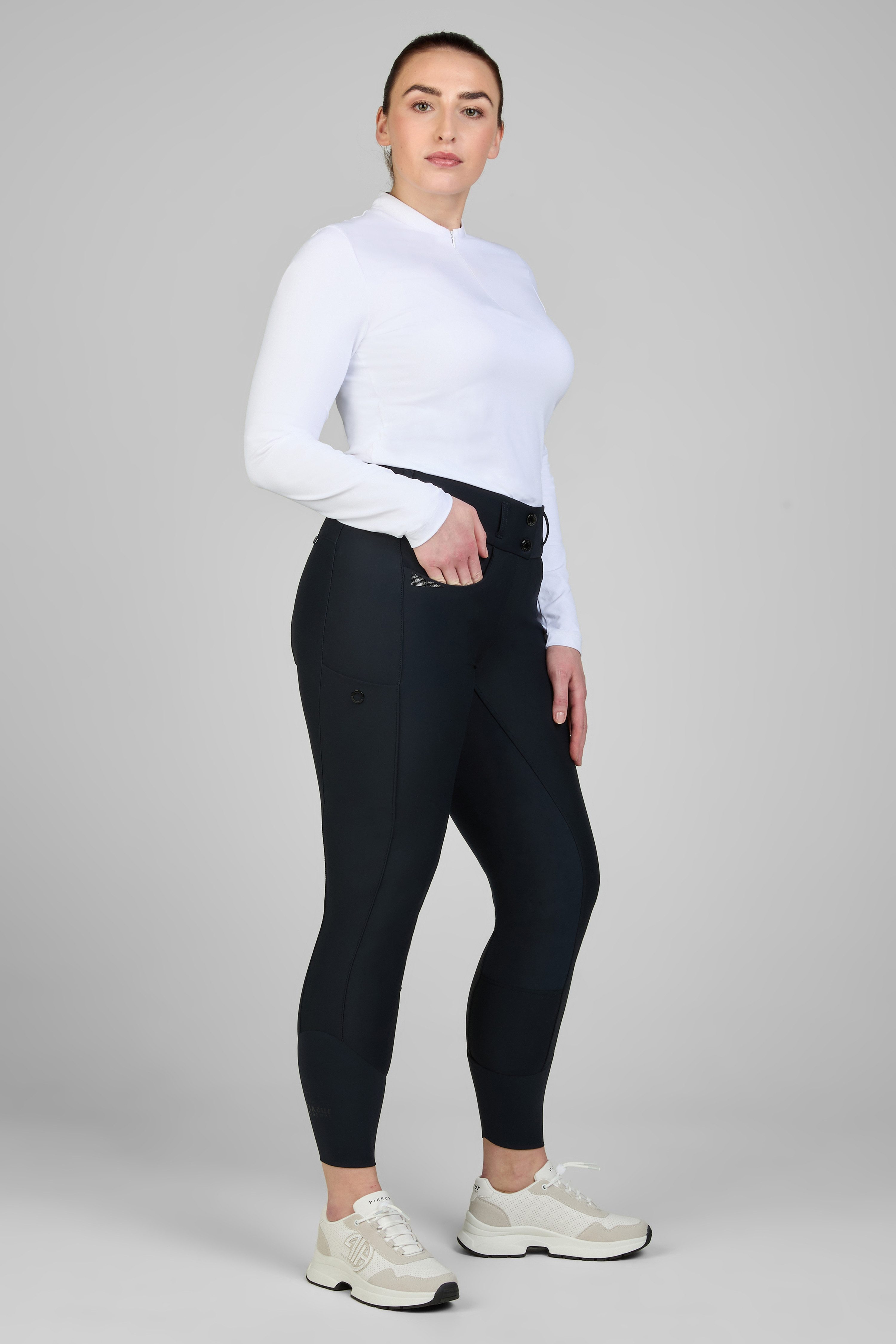 Pikeur Reithose Reithose Damen Laure Kunstleder Ganzbesatz
