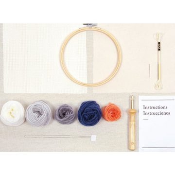 DMC Kreativset DMC Mindful Making Punch Needle Kit "Träumen in den Bergen" diam 15,7, (embroidery kit by Marussia)