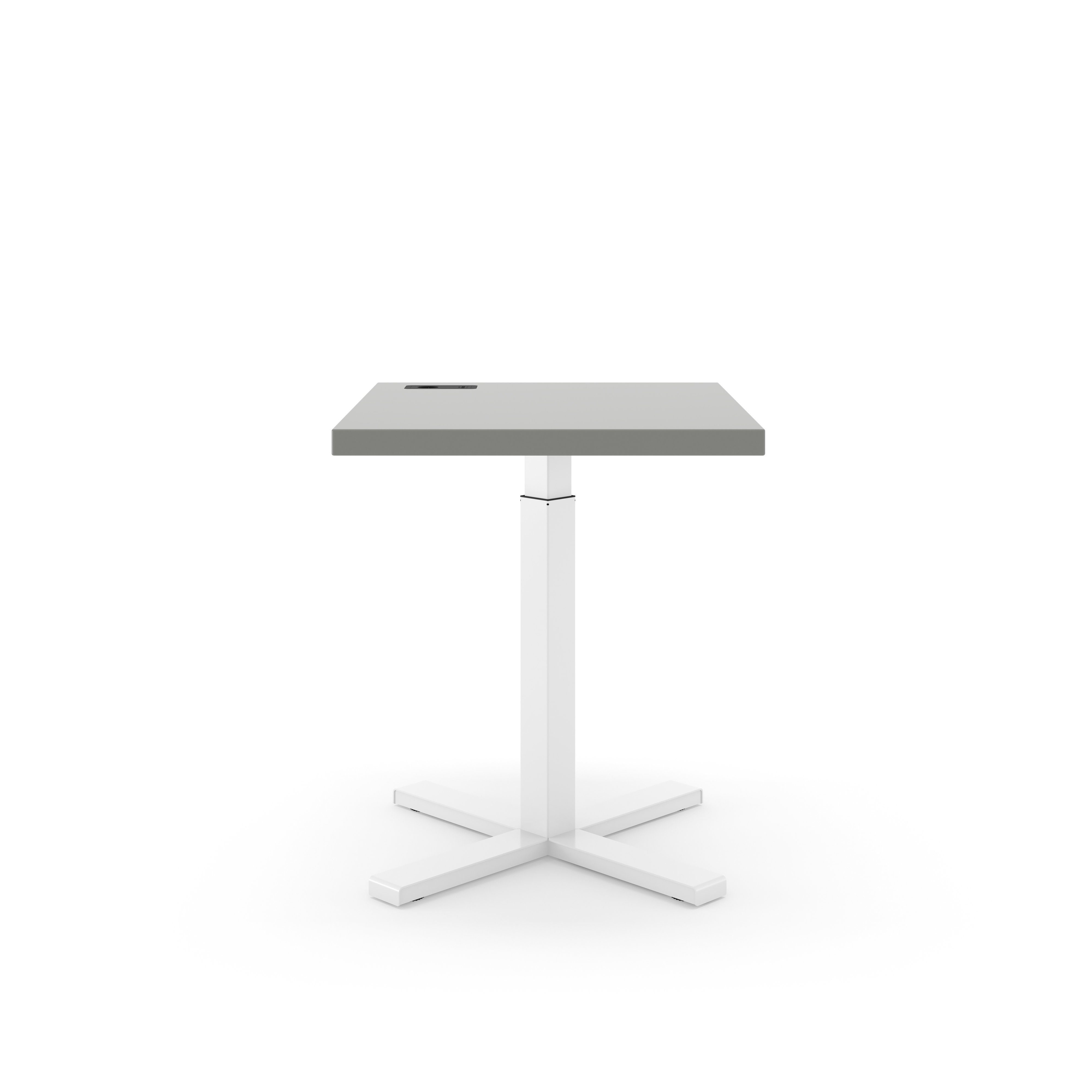 Actiforce Beistelltisch Elements Solid 800 (kompakte 80x67cm Tischplatte, mit integrierter Lademöglichkeit), elektrisch höhenverstellbar, hochwertige Linoleum Oberfläche