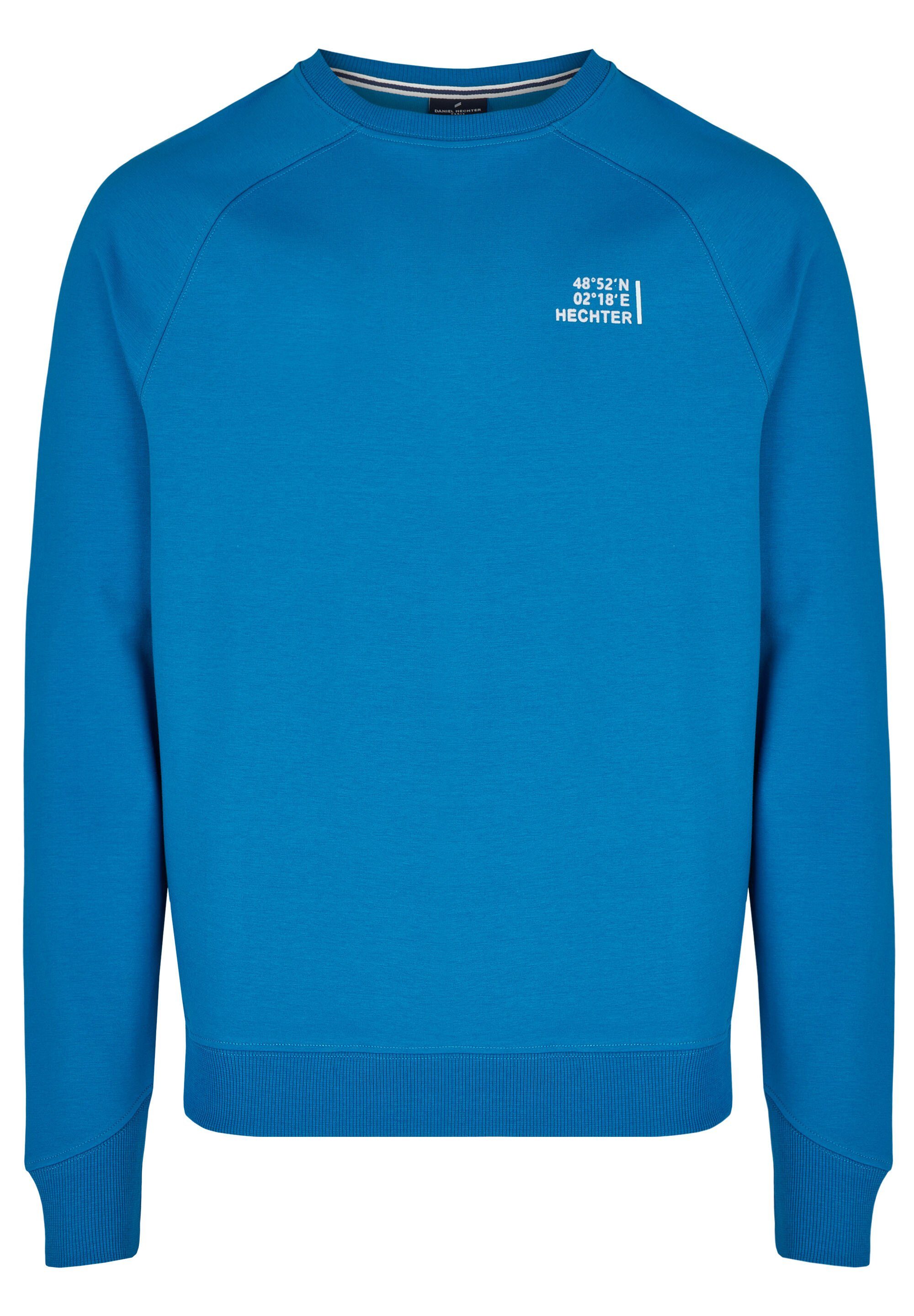 HECHTER PARIS Sweatshirt Sweatshirt Sportive Rippbündchen deep water