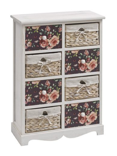 heine home Kommode inklusive Körbe, Mit Stoff ausgeschlagene Körbe